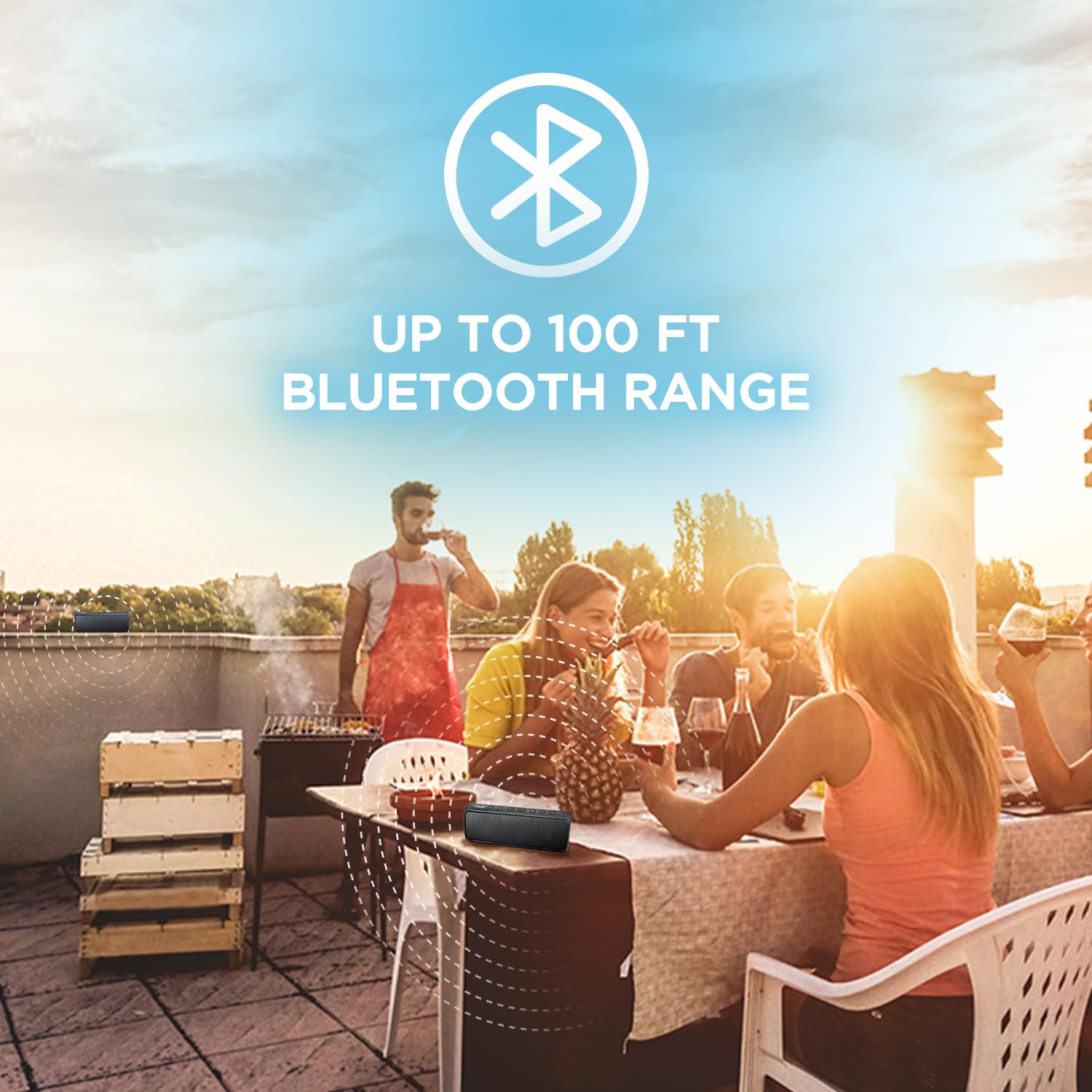 Oontz Angle 3 Pro Dual Edition Bluetooth Speaker, Two Speaker Edition, 21 Watts, Exceptional Sound & Bass, 100Ft Wireless Range,