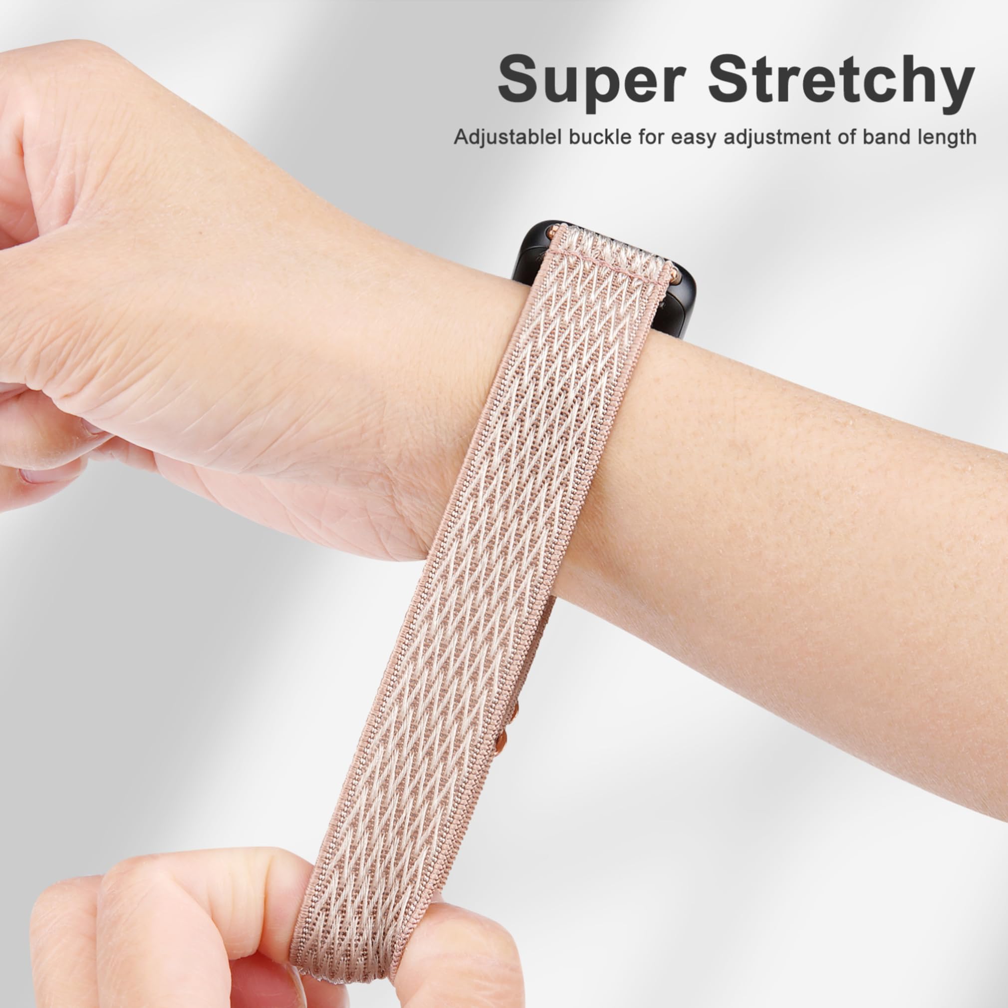 3 Pack Stretchy Nylon Bands Compatible With Woneligo/Fitpolo Smart Watch Idw13, 22Mm Soft Elastic Straps For Enomir Idw19/Milouz