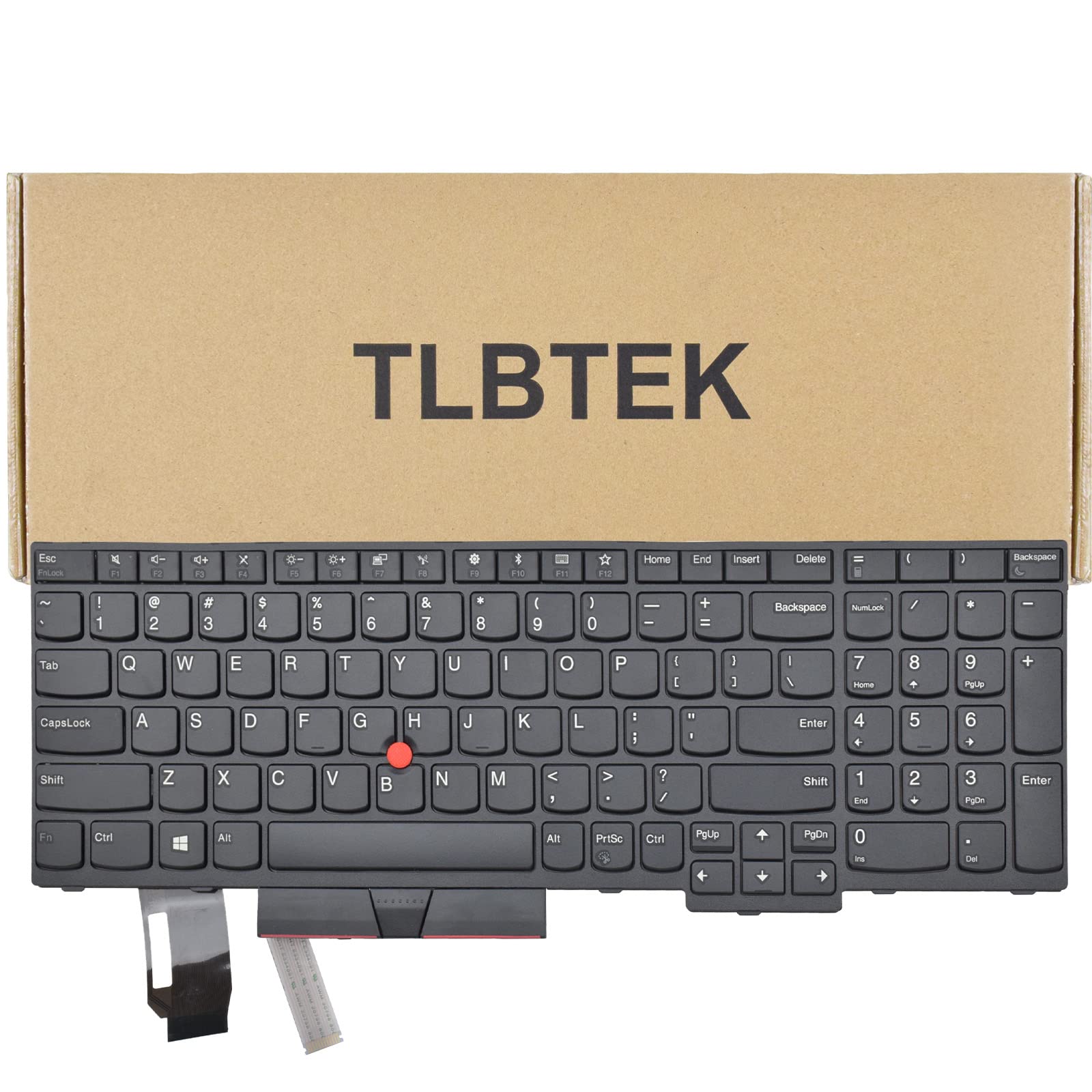 Tlbtek Laptop Keyboard Replacement With Frame And Pointer Compatible With Lenovo Thinkpad E580 E585 L580 E590 E595 L590 T590 P52