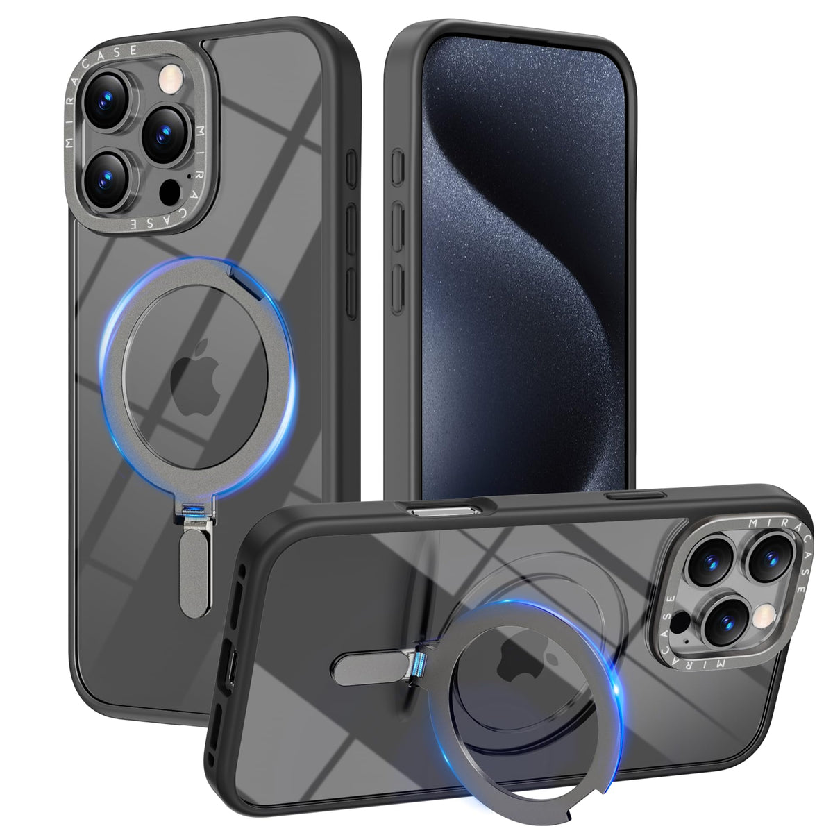 Miracase 2024 Magnetic For Iphone 16 Pro Max Case With Stand 6.9'' [Compatible With Magsafe] Shockproof Phone Case For Iphone 16
