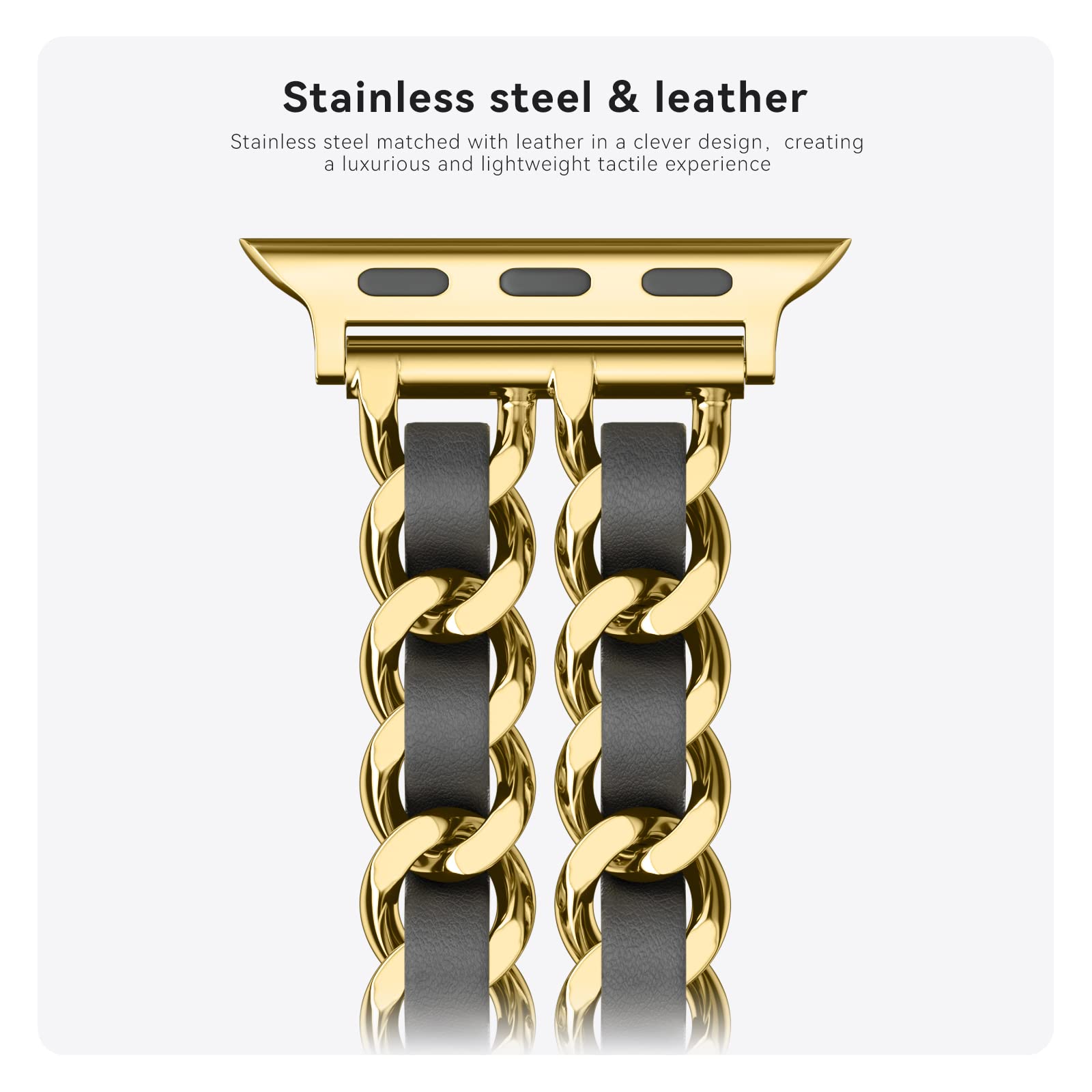 Compatible With Apple Watch Se Series 8 Series 9 7 6 5 4 3 2 1 Strap 45Mm 44Mm 42Mm 41Mm 40Mm 38Mm Ultra 49Mm Women'S Metal Link