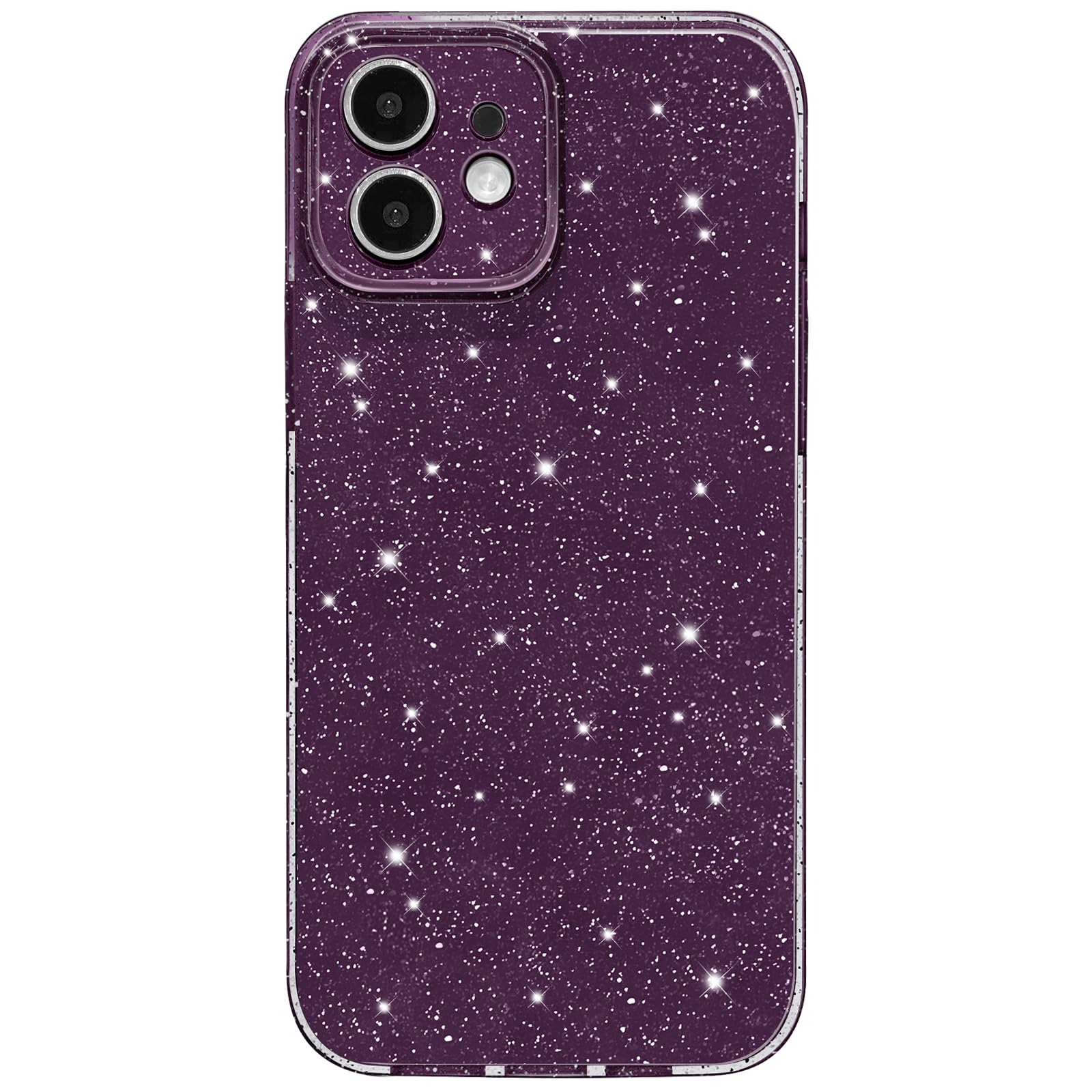 Hython Case For Iphone 12 Case Glitter Cute Sparkly Shiny Bling Sparkle Phone Cases 6.1'', Thin Slim Fit Soft Tpu Bumper Shockpr