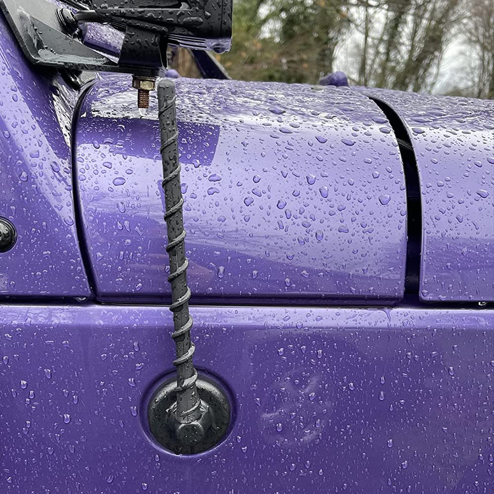 Short Antenna Fits 2007 2024 Jeep Wrangler Gladiator Mojave Sahara Rubicon Jk Jl Jt Unlimited Sport S Willys 4Xe Accessories, 8 Inch Jeep Stubby Replacement Antenna Car Antenna For Fm Am Radio