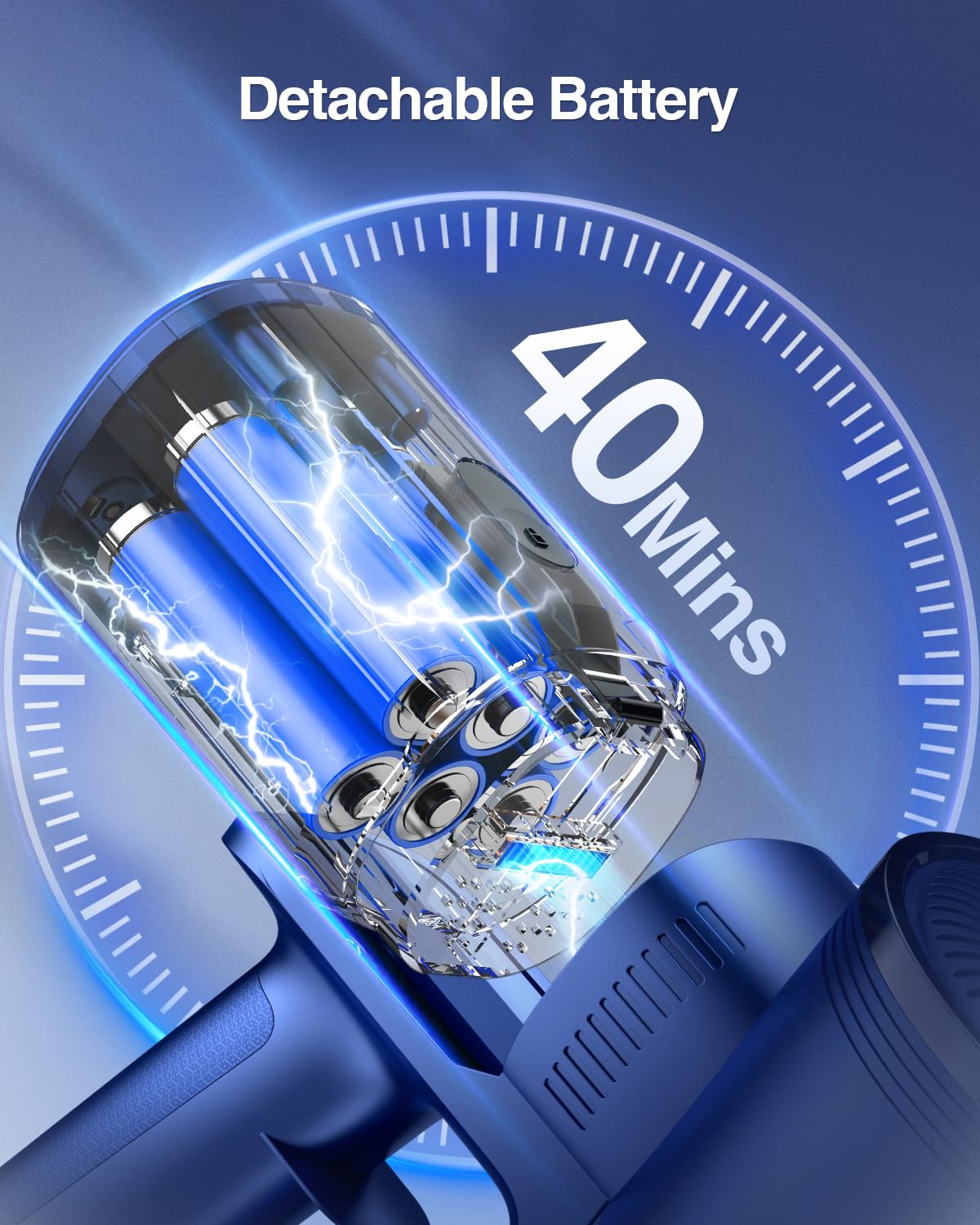 Natrogix Cordless Vacuum Cleaner, 35Kpa Vacuum Cleaners For Home, Lightweight Household Stick Vacuum Cleaner, Led Display, Recha