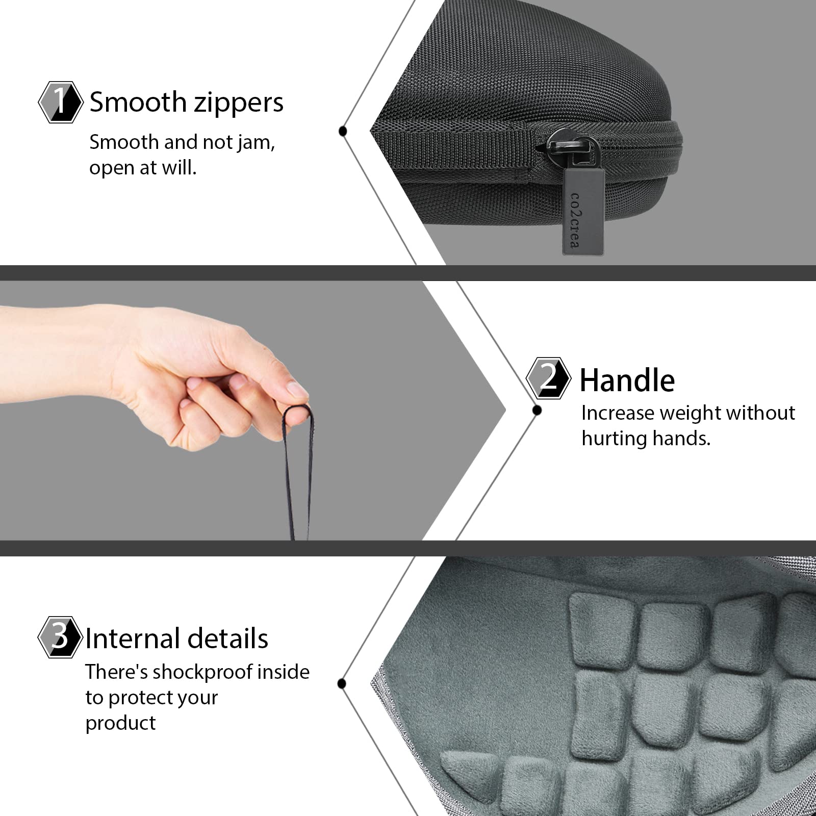 Co2Crea Hard Case Replacement For Logitech Mx Ergo Wireless Trackball Mouse