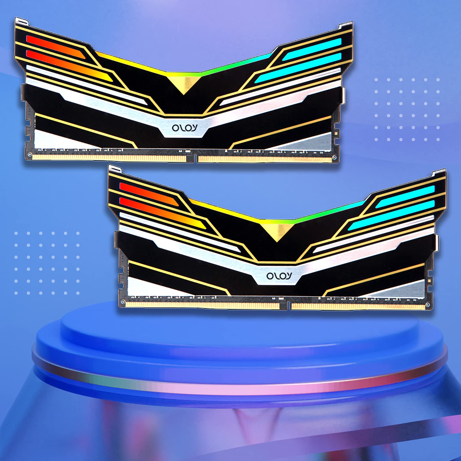 Oloy Ddr4 Ram 32Gb (2X16Gb) Warhawk Aura Sync Rgb 3600 Mhz Cl18 1.35V 288-Pin Desktop Gaming Udimm (Md4U163618Deda)