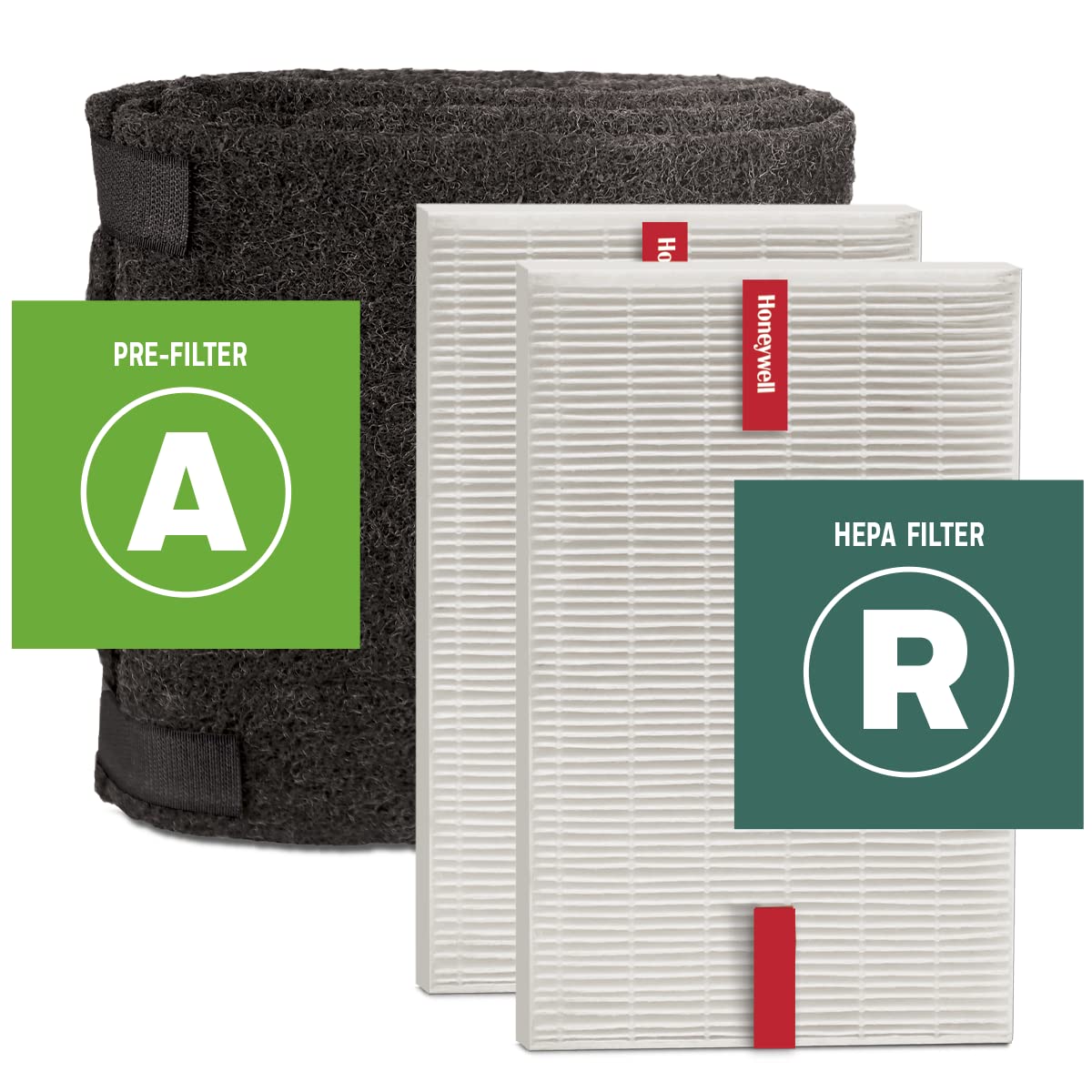 Honeywell Hepa Air Purifier Filter Kit   Includes 2 Hepa R Replacement Filters And 4 A Carbon Pre Cut Pre Filters   Airborne All