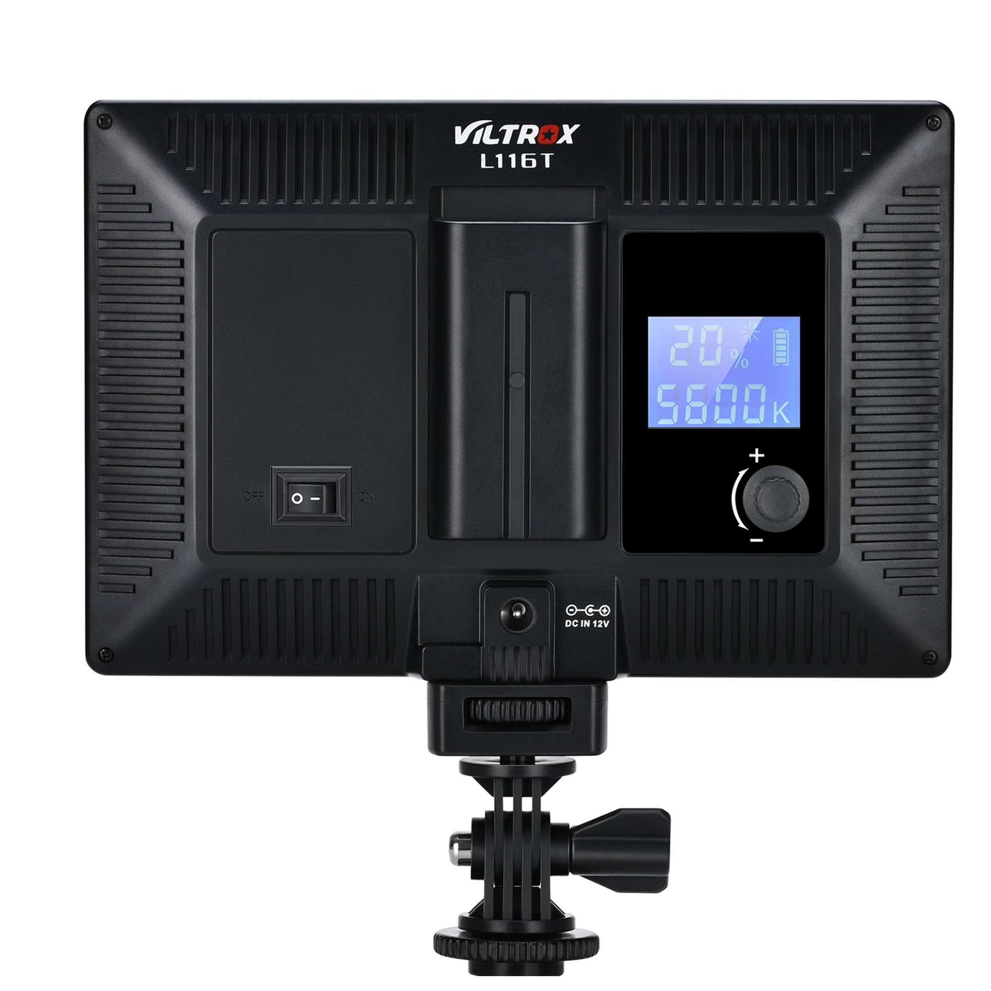 Viltrox L116T Led Photography Light Kit With Np-F550 Battery, 3300K-5600K Super Thin On Camera Led Key Light Panel For Photograp