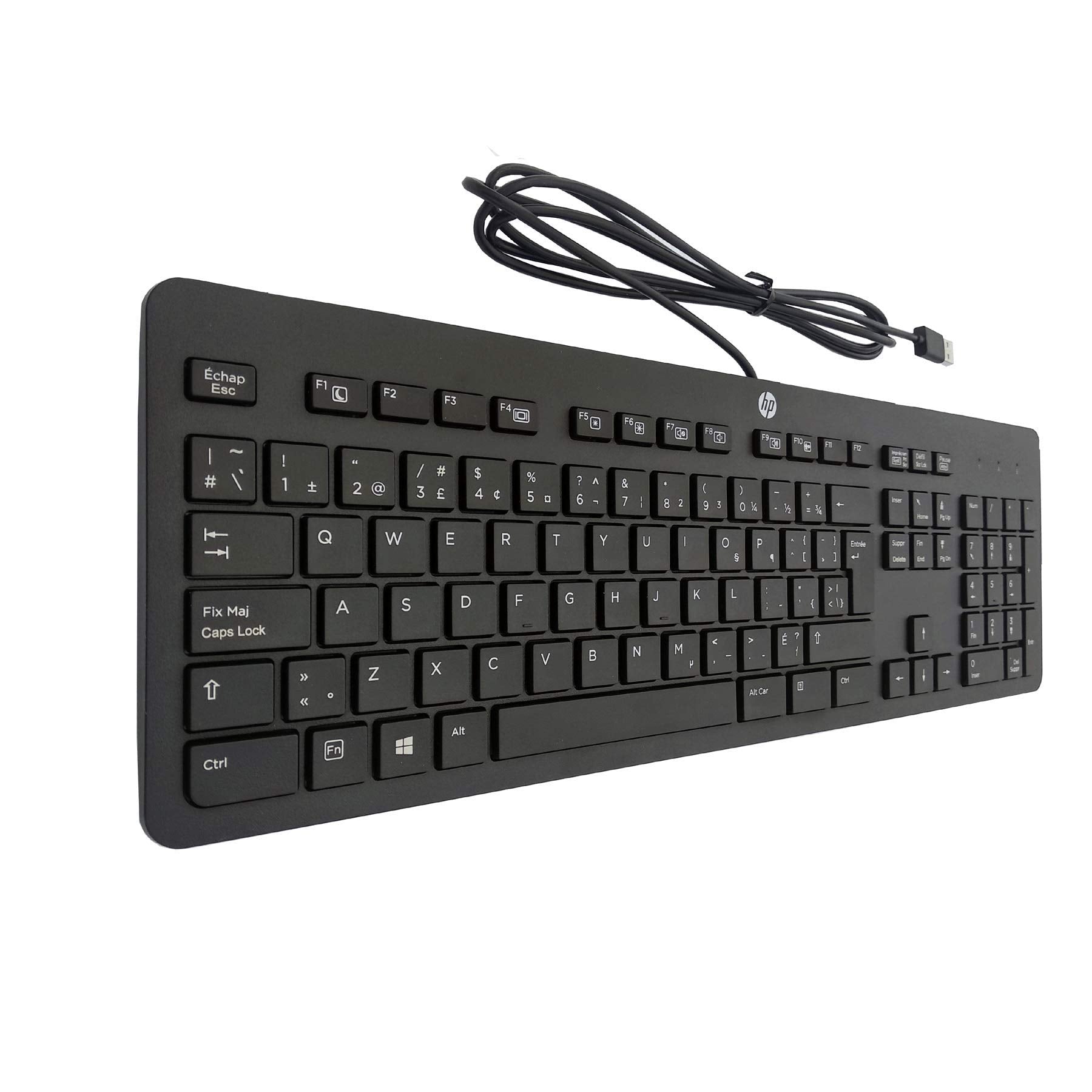 Hp Hewlett Packard Business Black Usb Slim Style Windows Enhanced Keyboard P/N 803823 001