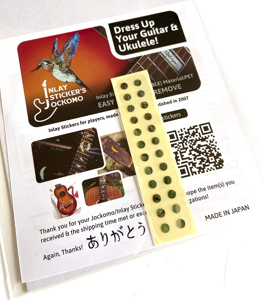 Inlay Sticker Fret Markers For Guitars & Bass   1/8'' Small Side Marker Dots   Abalone Green