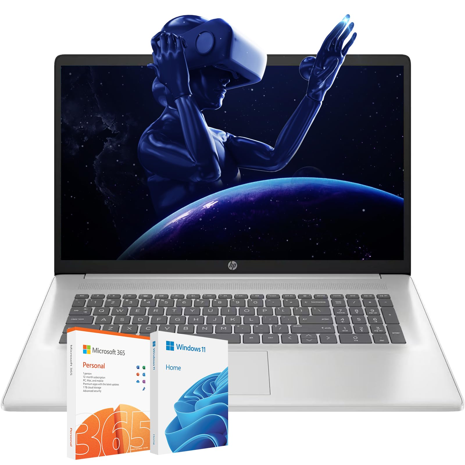 HP 2024 Laptop, 17.3 HD+ Display, Touch Screen, Intel 4-Core Pentium 3.1GHz Processor, 32GB RAM, 1TB SSD, Microsoft Office 365 L