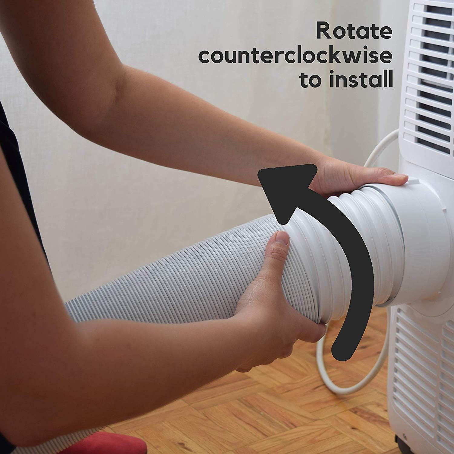 Air Conditioner Exhaust Vent Hose   5.9'' Diameter, 59'' Length, Angooni Universal Counter Clockwise Thread Air Vent Compatible