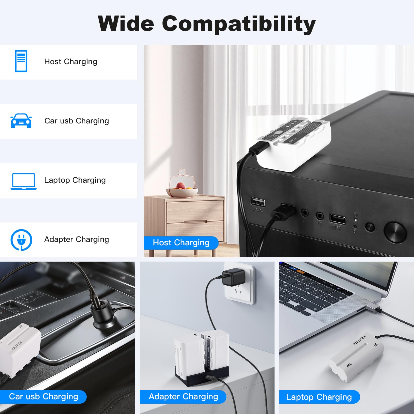 Viltrox Np F970 Battery 2 Pack And Wall Charger For Sony Np F530 F550 F970 F960 F770 F750 F330 Tr516 Tr716 Tr818 Tr910 Tr917 Cam