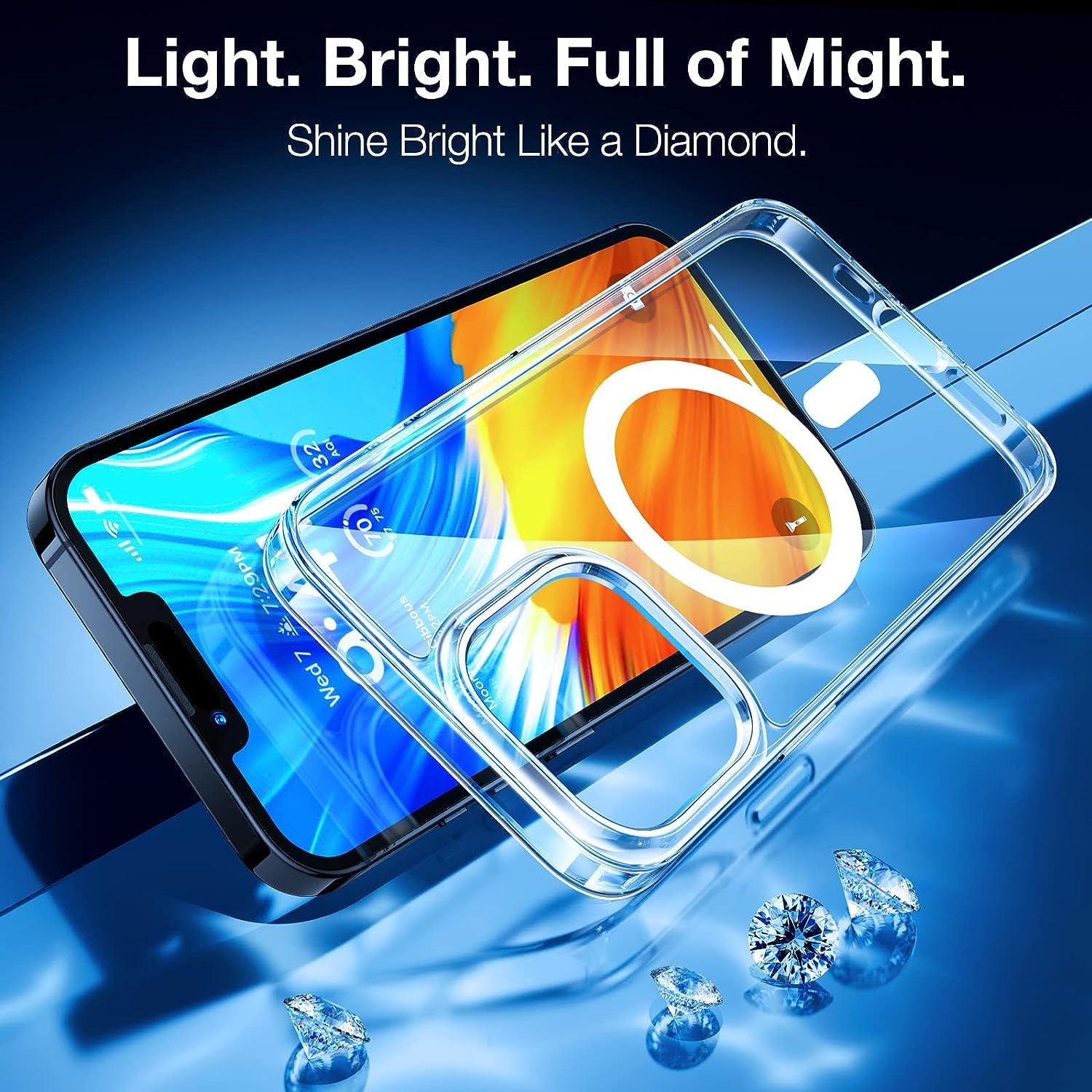 Torras Magnetic Compatible With Iphone 13 Pro Max Case, [Military Grade Drop Tested] [Compatible With Magsafe] Shockproof Hard S