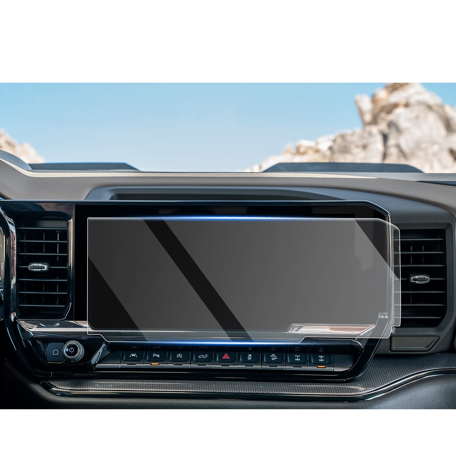 Cdefg 2022 2025 Silverado Sierra Screen Protector For 2024 2025 Silverado 1500 Sierra 1500 2500Hd 3500Hd Accessories Touch Screen Protector Tempered Glass