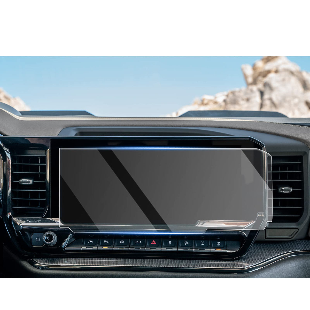 Cdefg 2022-2025 Silverado Sierra Screen Protector For 2024 2025 Silverado 1500 Sierra 1500 2500Hd 3500Hd Accessories Touch Screen Protector Tempered Glass