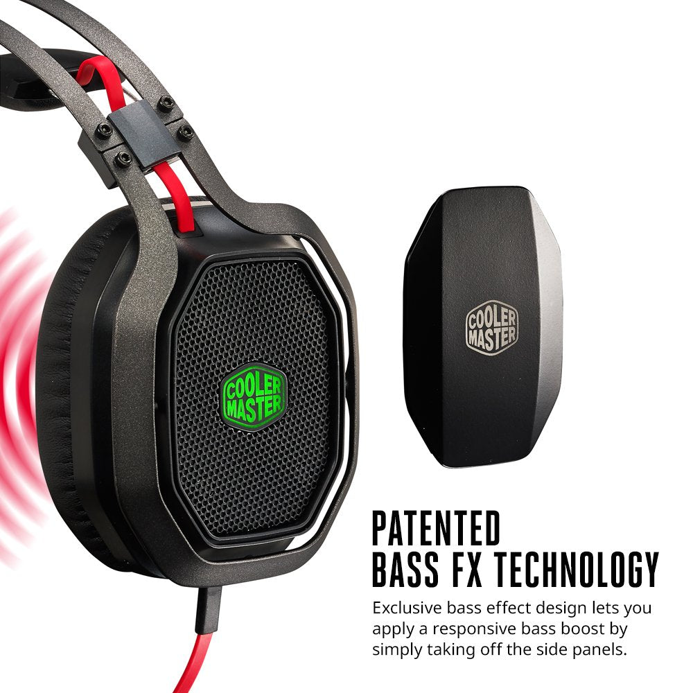 Cooler Master Masterpulse Pro Gaming Headset, Virtual 7.1, Usb 2.0, Rgb Ear Cups, Hidden Mic, Fx Bass Boost