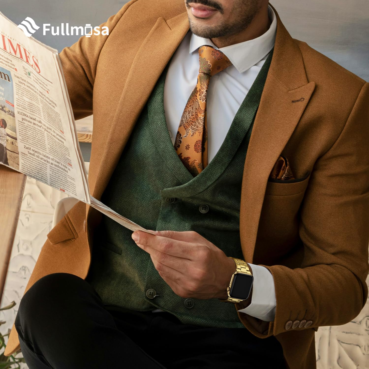 Fullmosa No Tools Needed Compatible Apple Watch Band 41/45/44/40/42/38Mm,Metal Band With Case For Iwatch Series 9/8/7/6/5/4/3/2/