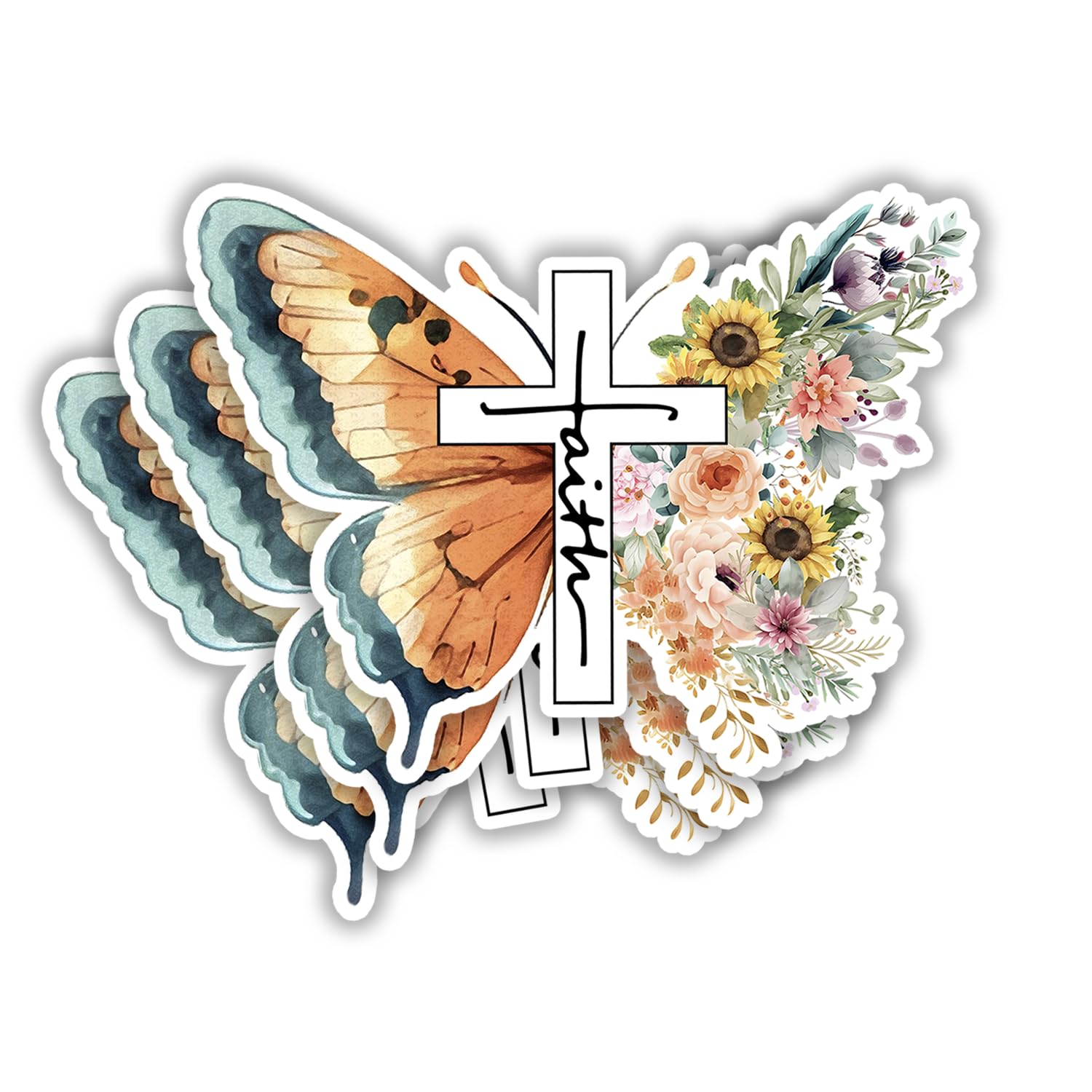 (3Pcs) Christian Jesus Sticker Inspirational Bible Verse Quotes Vinyl Decal For Books Laptops Phonecase Water Bottles Kindles Ca