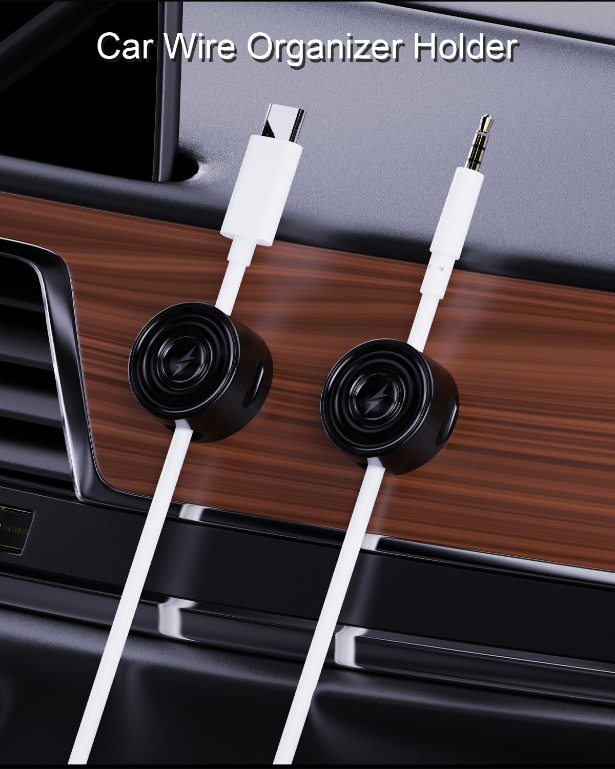 6 Pack Magnetic Cord Organizer, Adhesive Cable Clips Desk Cable Management, Wire Holder Keeper Organizer For Home Office   Round