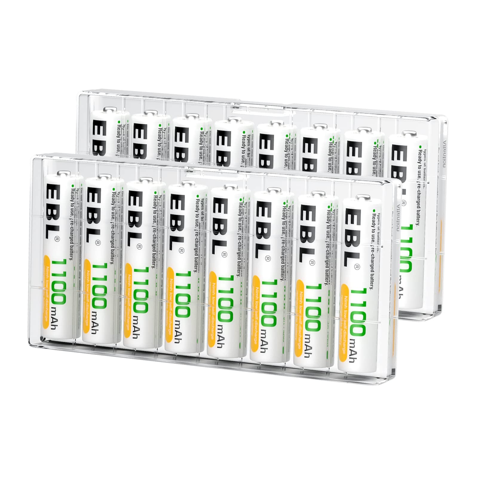 Ebl Rechargeable Aaa Batteries (16Counts) Ready2Charge 1100Mah 1.2V Nimh Battery