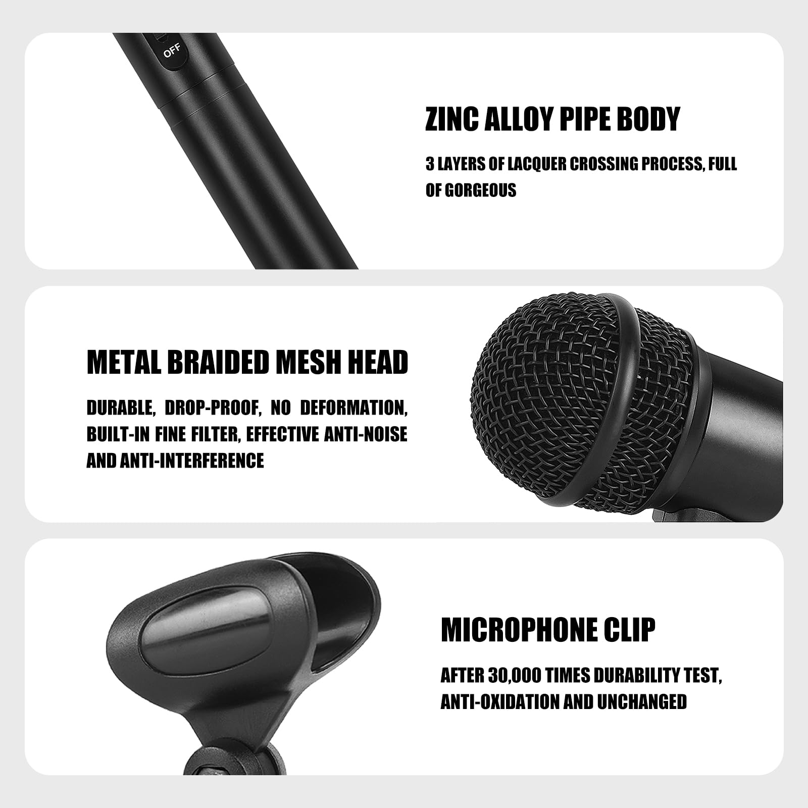 Xtuga New Mi7 7-Piece Wired Dynamic Drum Mic Kit Whole Metal- Kick Bass Microphone Set Use For Drums Vocal Other Instrument Comp