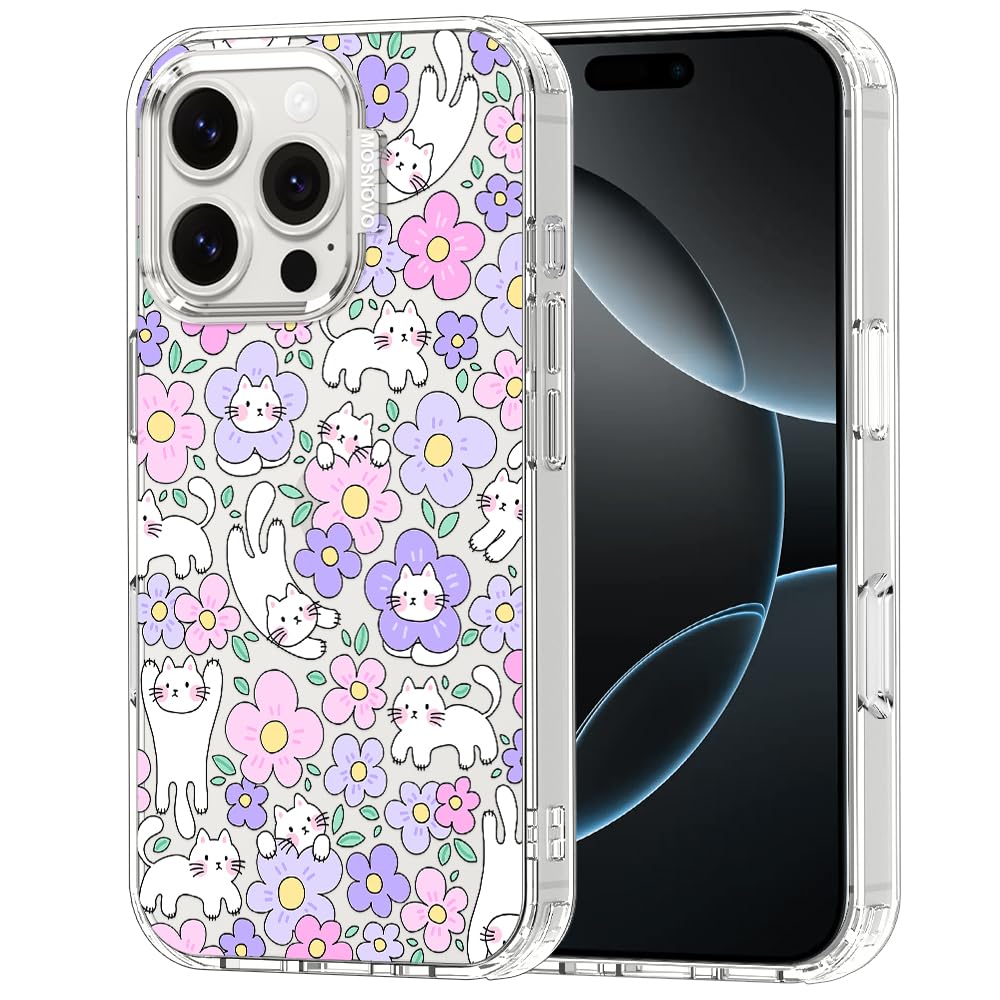 MOSNOVO for iPhone 16 Pro Case, Shockproof Military-Grade Protection 6.6ft Drop Tested, Clear Phone Case for iPhone 16 Pro, Cat 