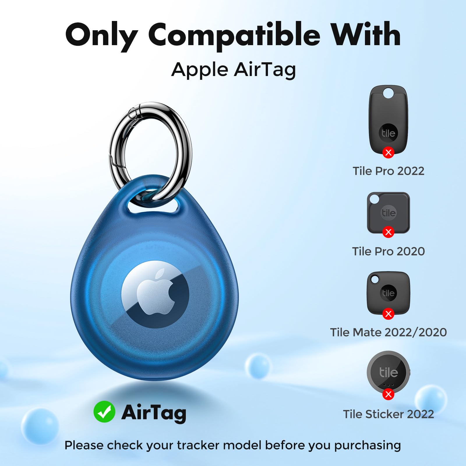 Unbreakcable Airtag Holder, [4 Pack] Ipx8 Waterproof Airtag Keyring Cover Case For Apple Airtag, Full Body Covered Airtag Holder