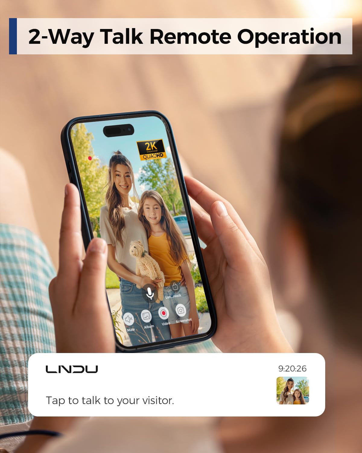 Lndu Smart Lock With 6 In 1 Camera+Doorbell+Fingerprint Keyless Entry, Wifi Door Lock For Front Door With 32Gb Emmc, 2K Doorbell