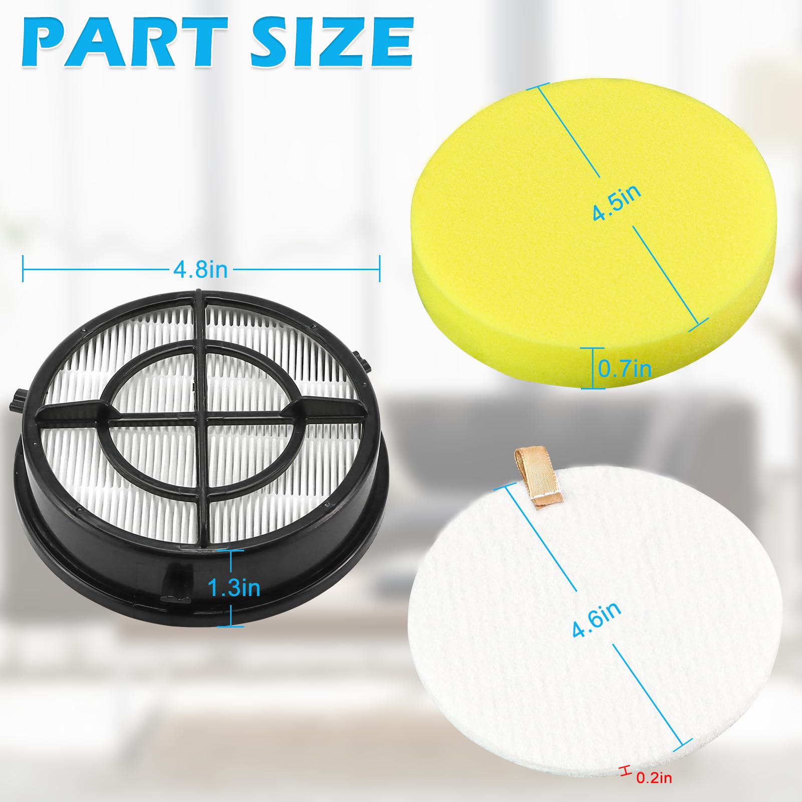 1650 16871 Febreze Vacuum Filter Compatible With Bissell Pet Hair Eraser Upright Vacuum Replacement Model 1650 Series, 1650A, 16