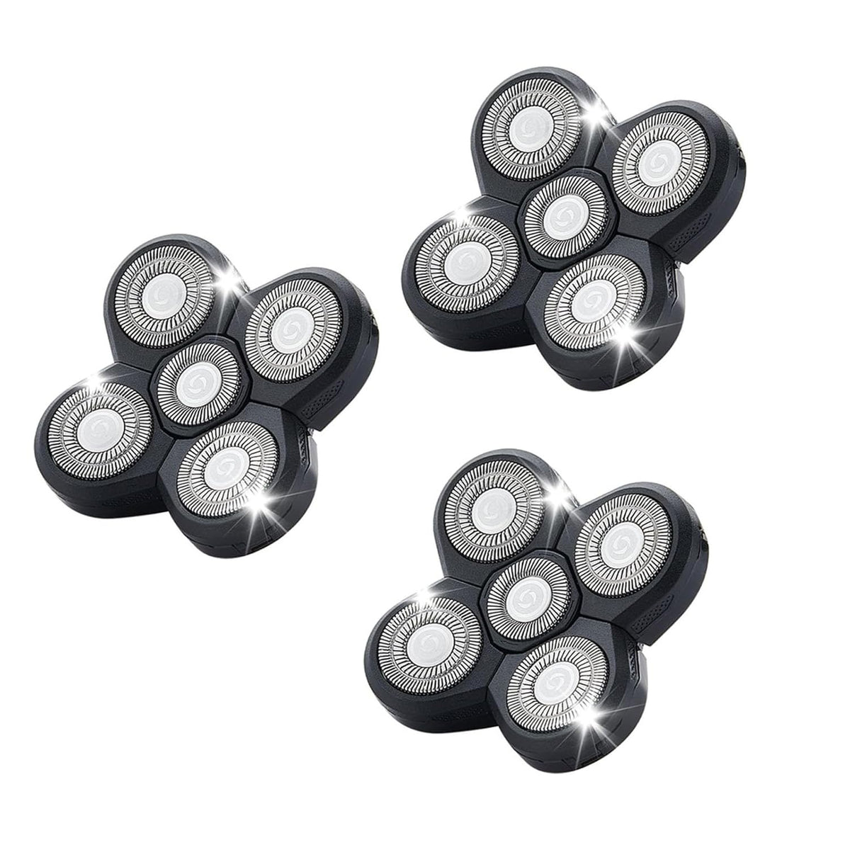 3Pcs Shaver Replacement Blades For Bald Men Head Shaver, 5 Blades Shaver Replacement Heads For Fre*B*Rd Mens Electric Head Hair