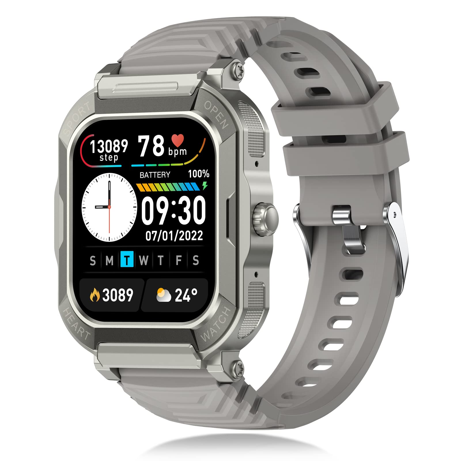 1.91 ' ' Military Smart Watch For Men Phone Call (Dial/Receive) Smartwatch, Fitness Tracker, Compatible For Android Ios Phones, 