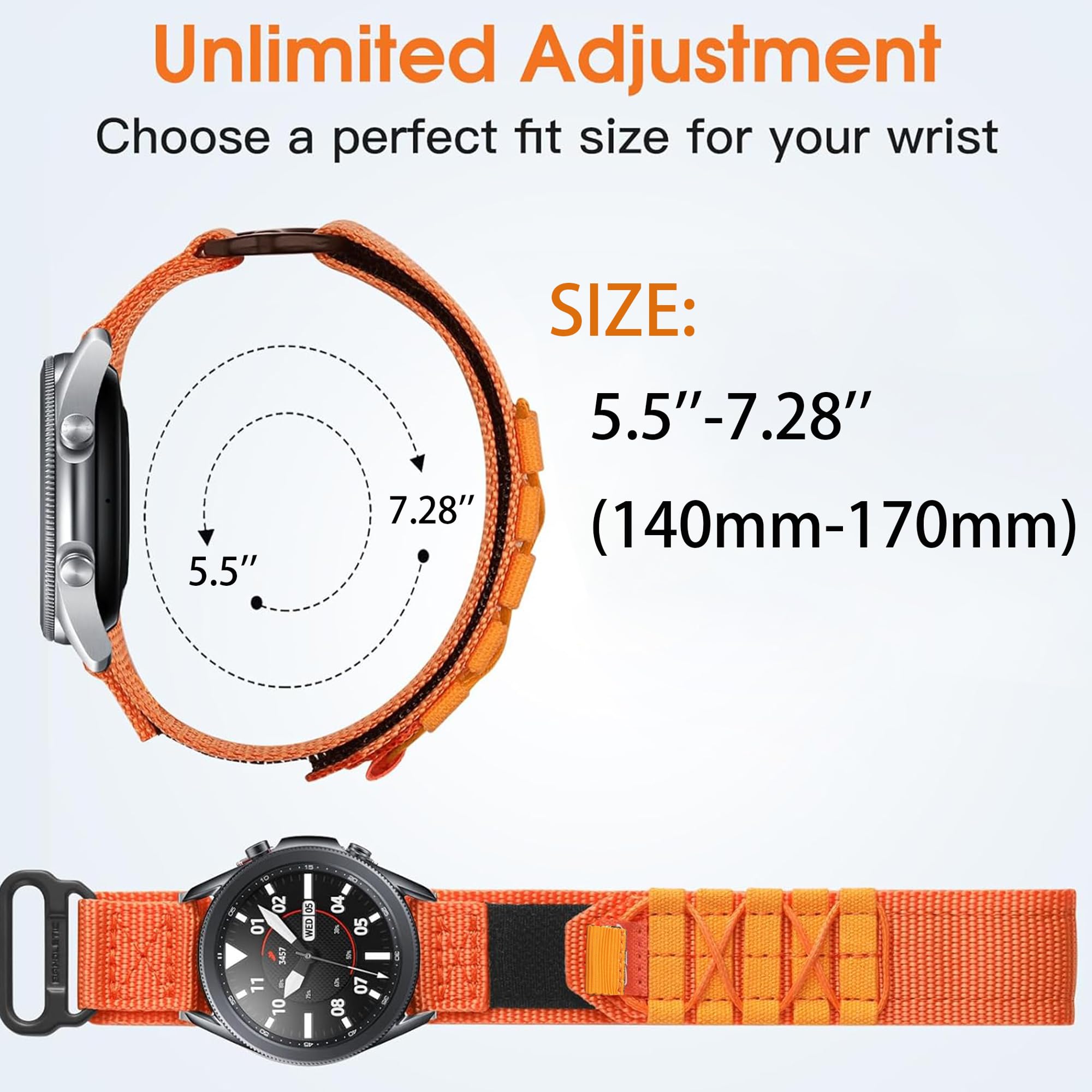 Lamshaw Compatible With Carbinox X-Ranger Bands, Rugged Nylon Sports Strap With Woven Loop Design Compatible With Carbinox X-Ran