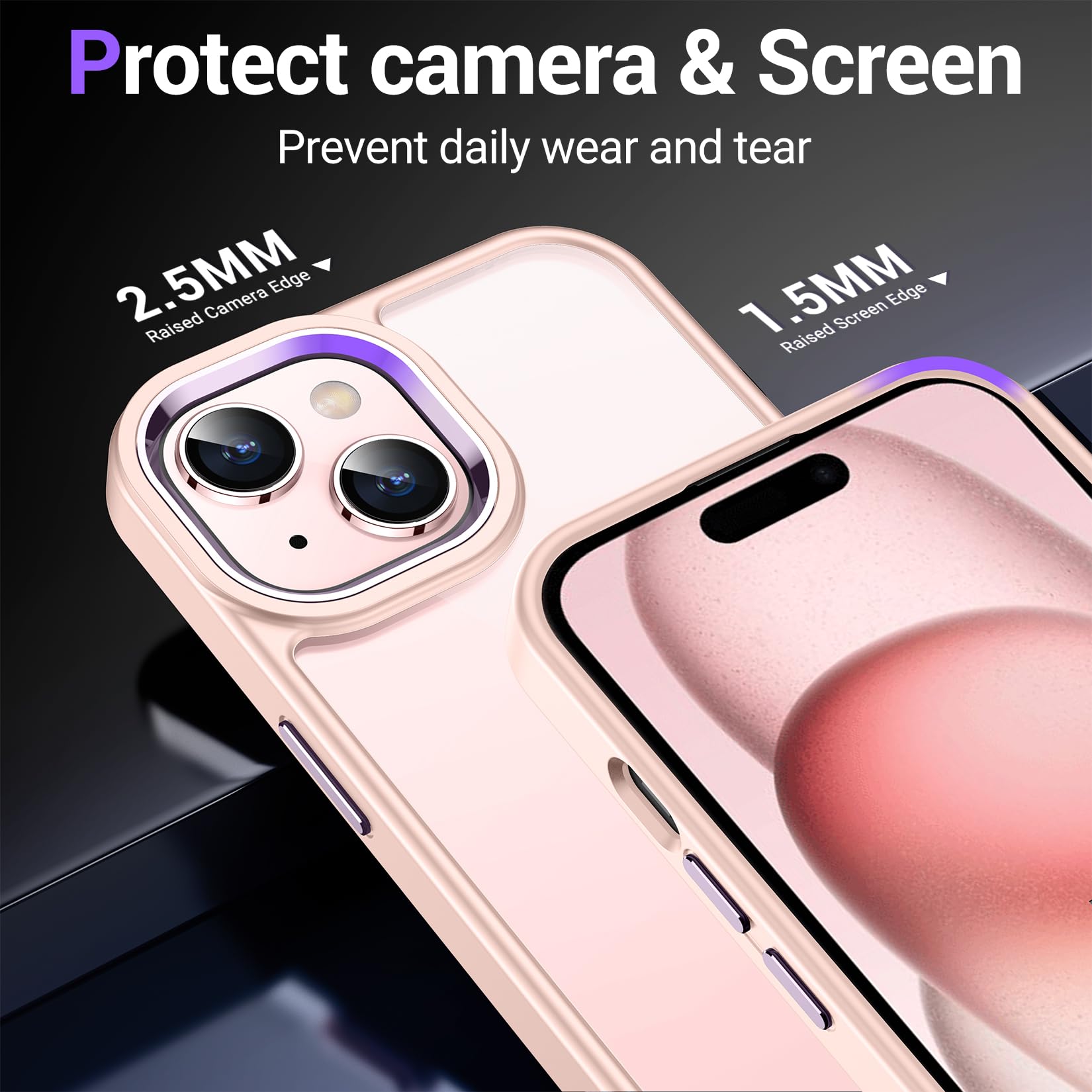 Temdan Designed For Iphone 15 Case Clear, [Non Yellowing] [Military Grade Drop Protection] Slim Thin Shockproof Protective Cover