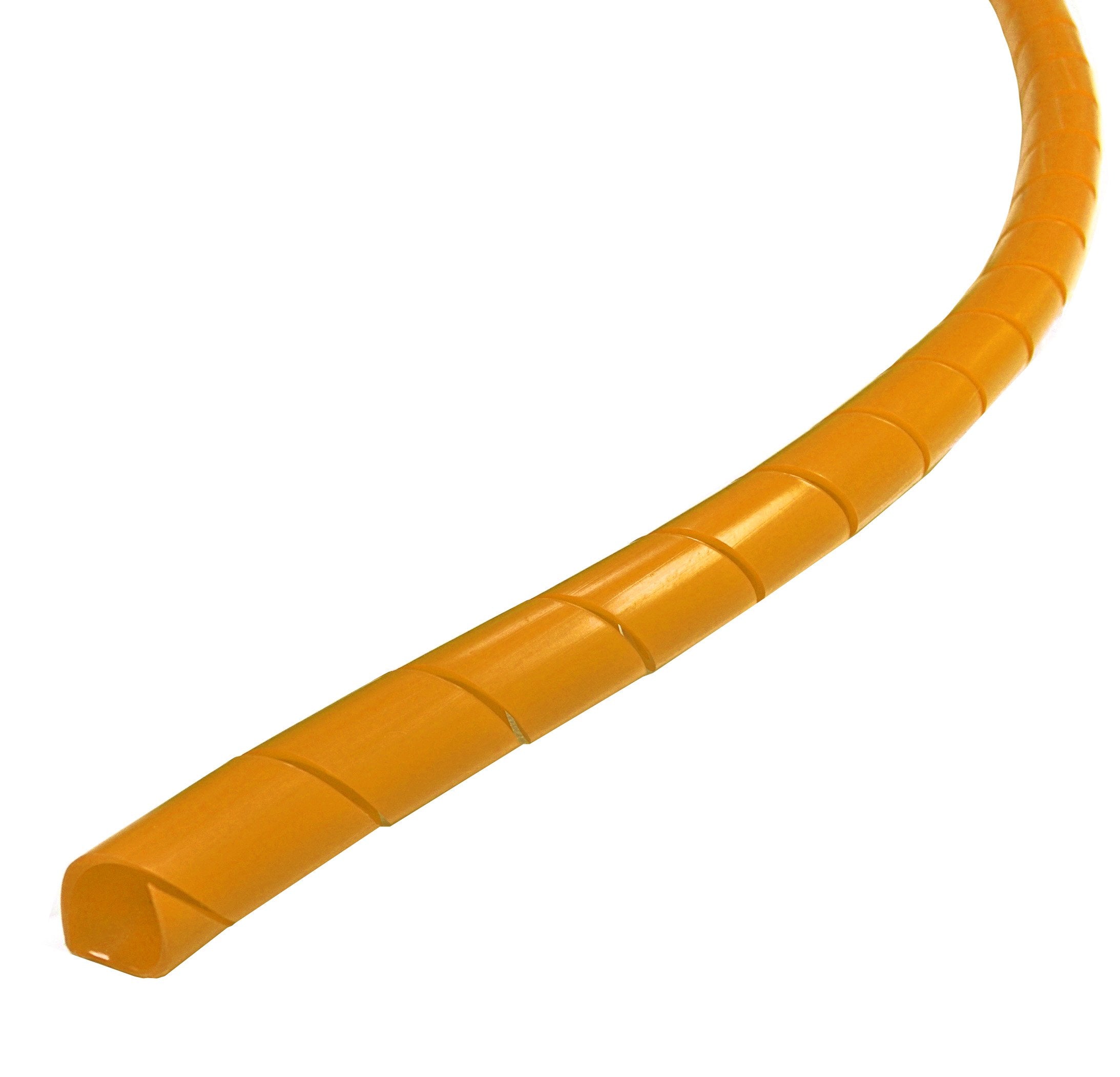 Electriduct 3/8'' Spiral Cable Wrap Polyethylene Expandable Abrasion Protector Wire Sleeve   50 Feet   Orange