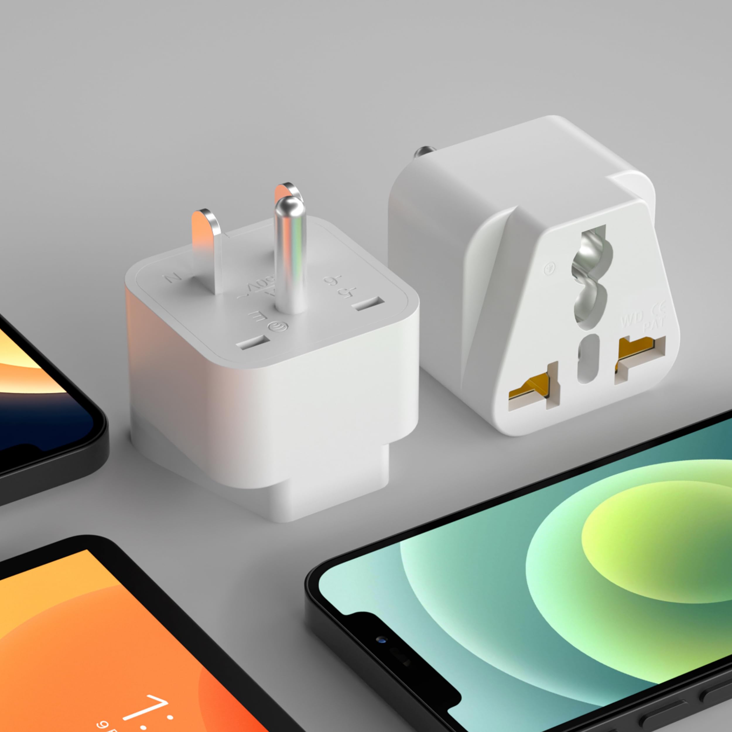 Bates  Universal Adapter, 4 Pack, Travel Adapter, Uk To Us Plug Adapter, Universal Plug Adapter Plug, Universal Travel Adapter,