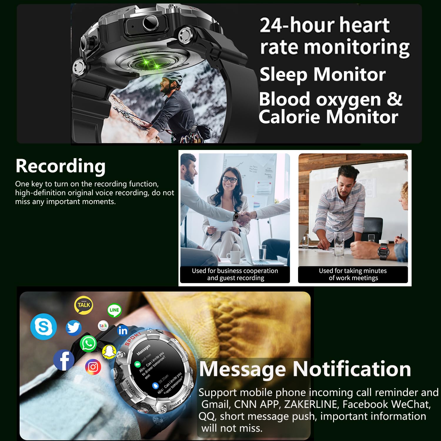 Ypsdoowkj Smart Watch With Earbuds,1.52'' Full Touch Round Screen Fitness Tracker,Headphones Inside Smartwatch For Men And Women