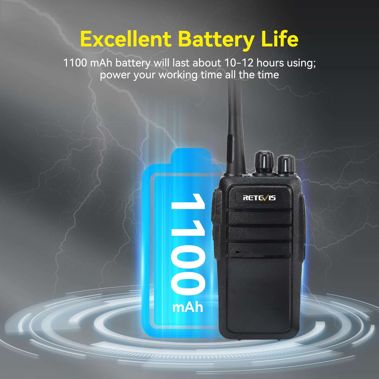 Retevis Rt21 2 Way Radio Long Range, Walkie Talkies For Adults, Heavy Duty Rechargeable Two Way Radios With Six Way Charger, For Manufacturing Education(6 Pack)