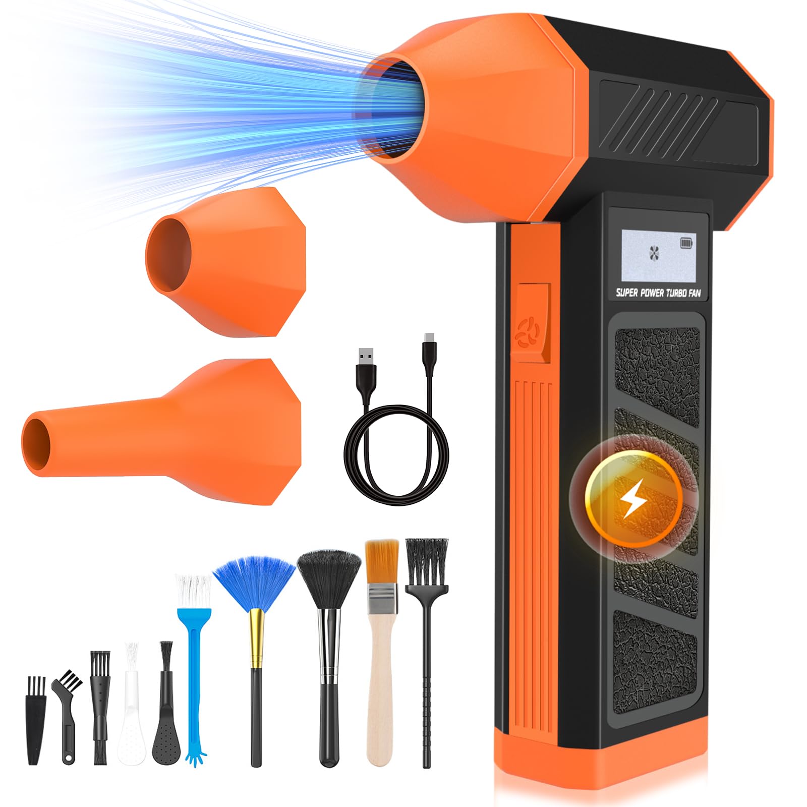 Electric Air Duster,Mini Compressed Air Blower Duster,Air Blower With Versatile Use For Electronics,Keyboard,Car,Home,Outdoor,Ha