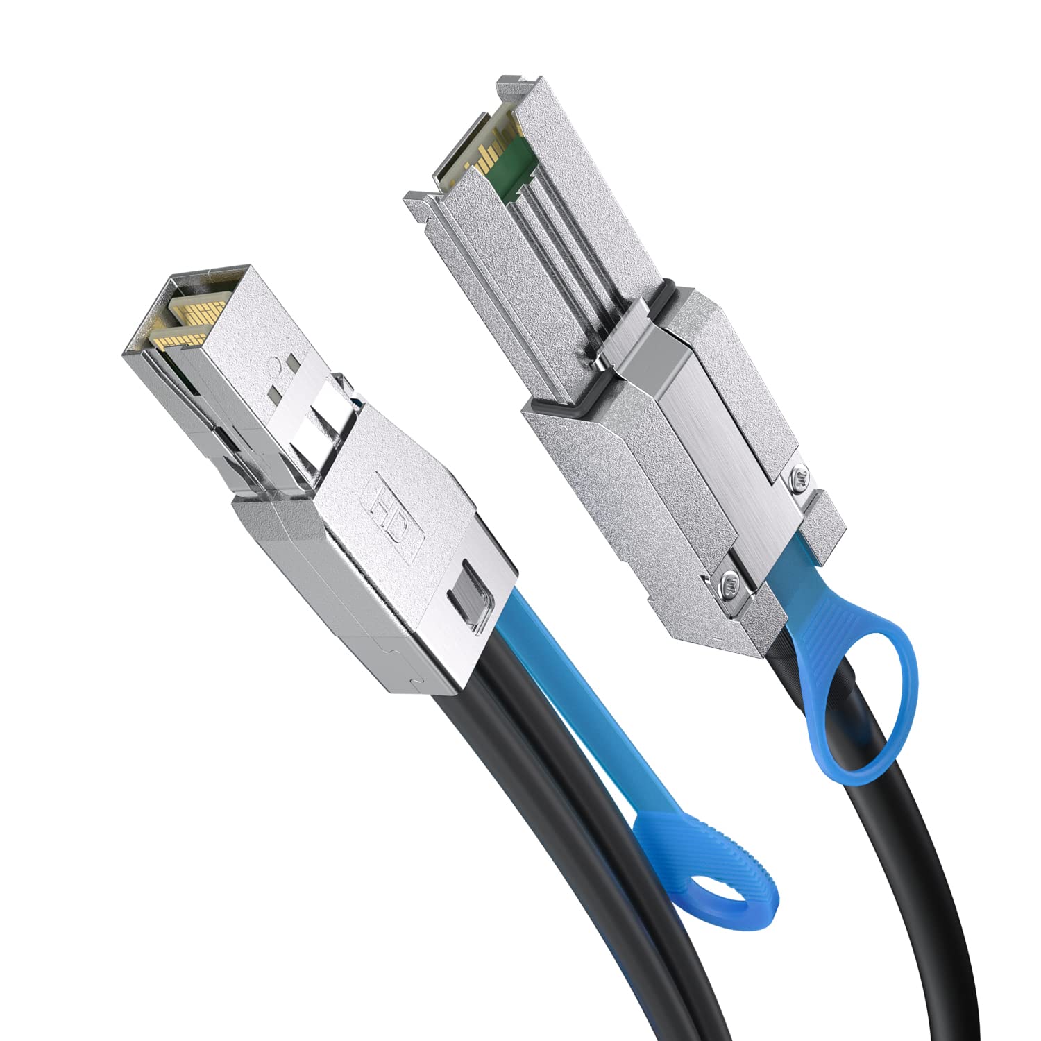 H!Fiber.Com Sff 8644 To Sff 8088 Cable, 6Gbps External Hd Mini Sas Hybrid Cable, 1.5 Meter(4.9Ft), 100 Ohms, Attached Scsi For R