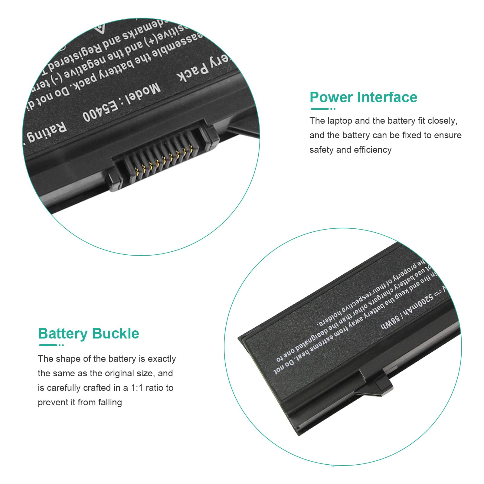 Fancy Buying Laptop Battery for Dell Latitude E5400 E5410 E5500 E5510 6 Cells Li-ion Black