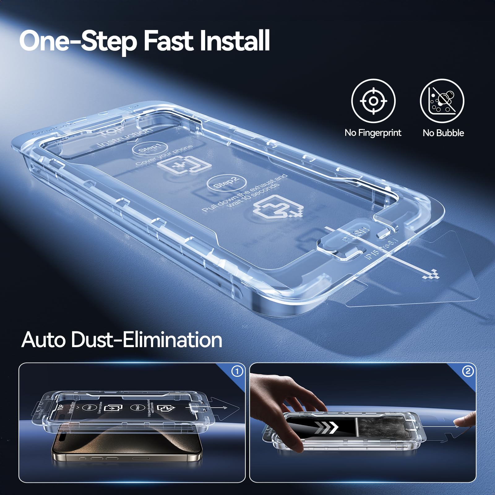 Smartdevil 2Pack For Iphone 14 Pro Max Screen Protector Privacy, 9H Top Shatterproof [Military Grade Protection ] Anti Spy Priva