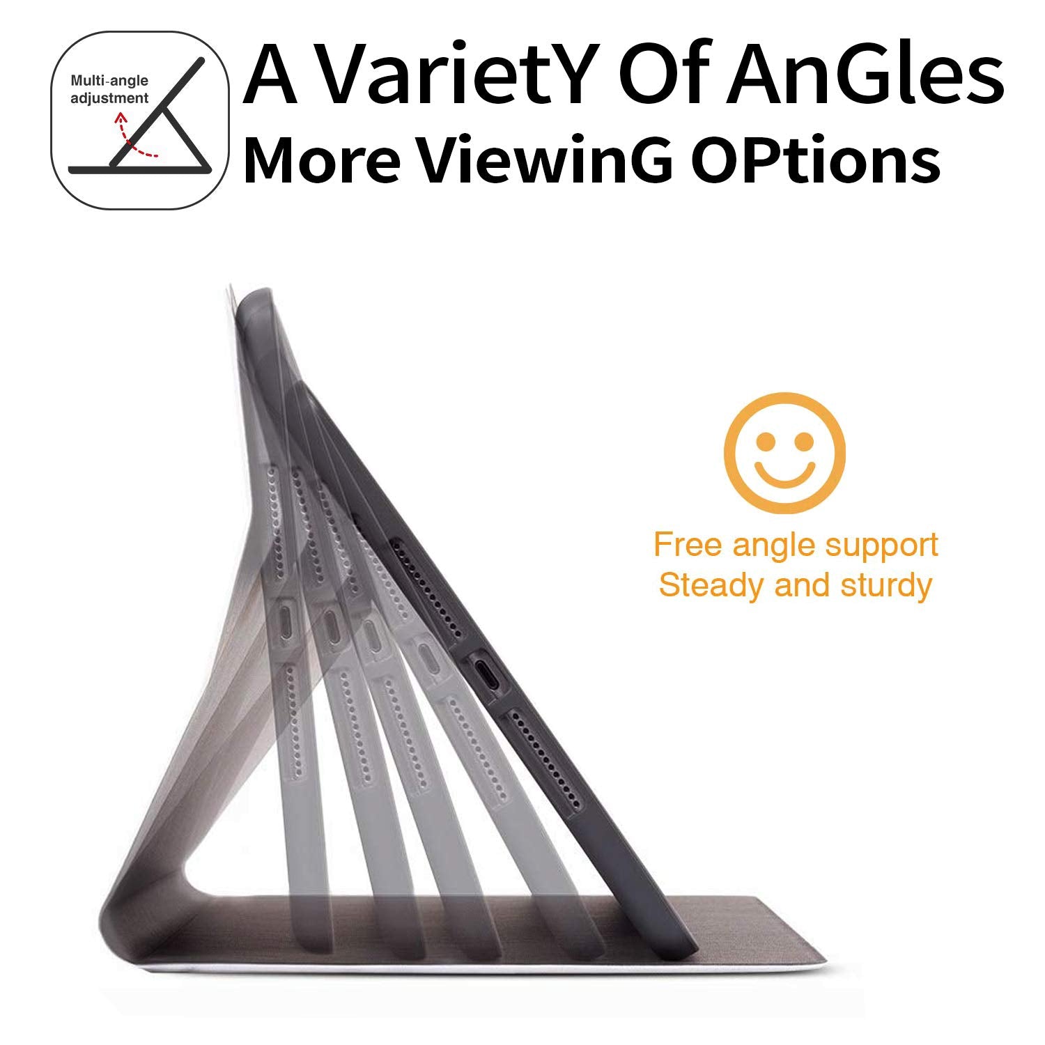 For Ipad Mini 6Th Generation Case,For Ipad Mini 6 Case 8.3 Inch Lightweight Smart Shell Pu Leather Adjustable Stand Protective C