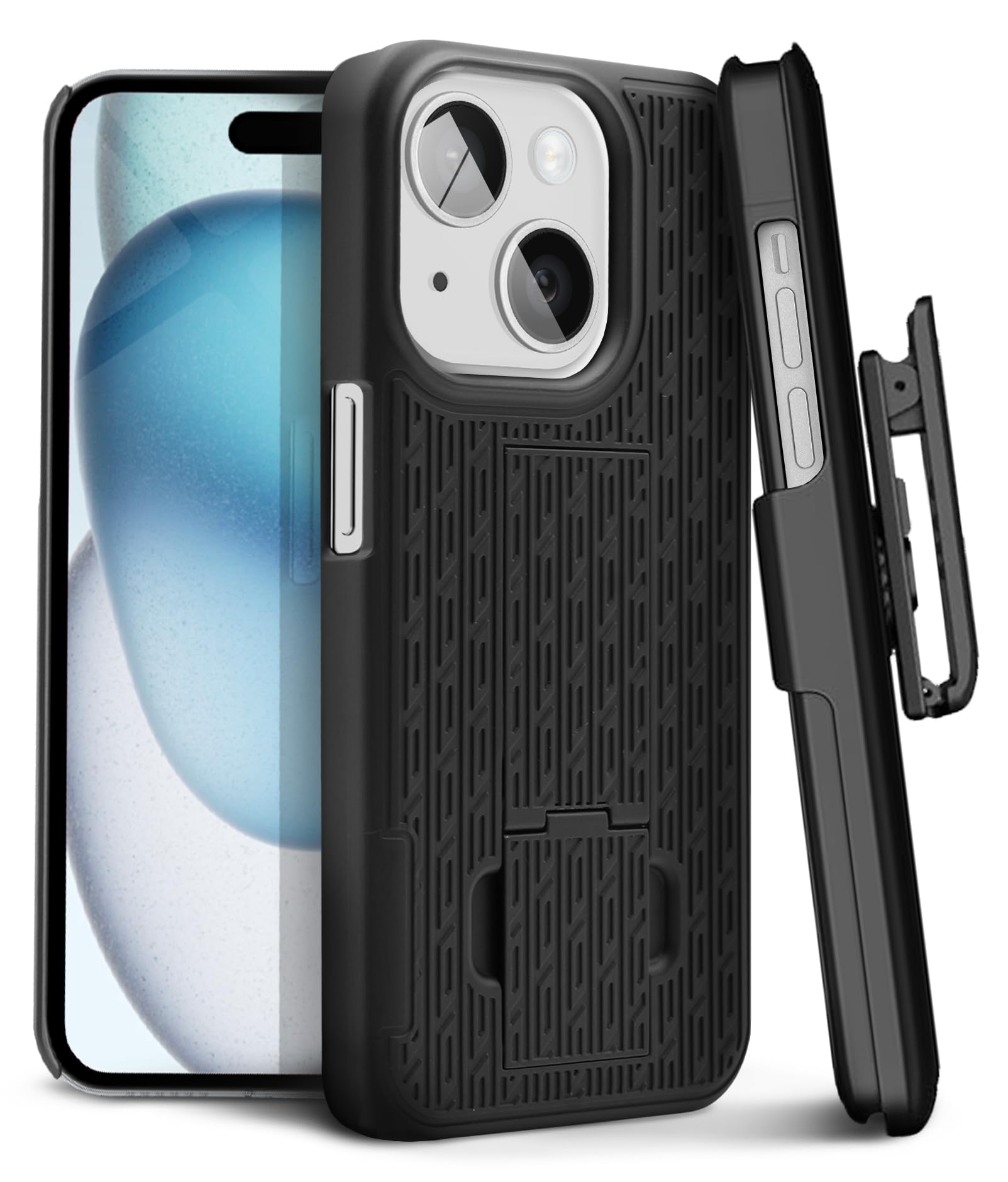 Motive For Iphone 15 Case With Belt Clip, Shell Holster Combo For Apple Iphone 15 Holster, Slim Rugged Case, Drop Shockproof Pro