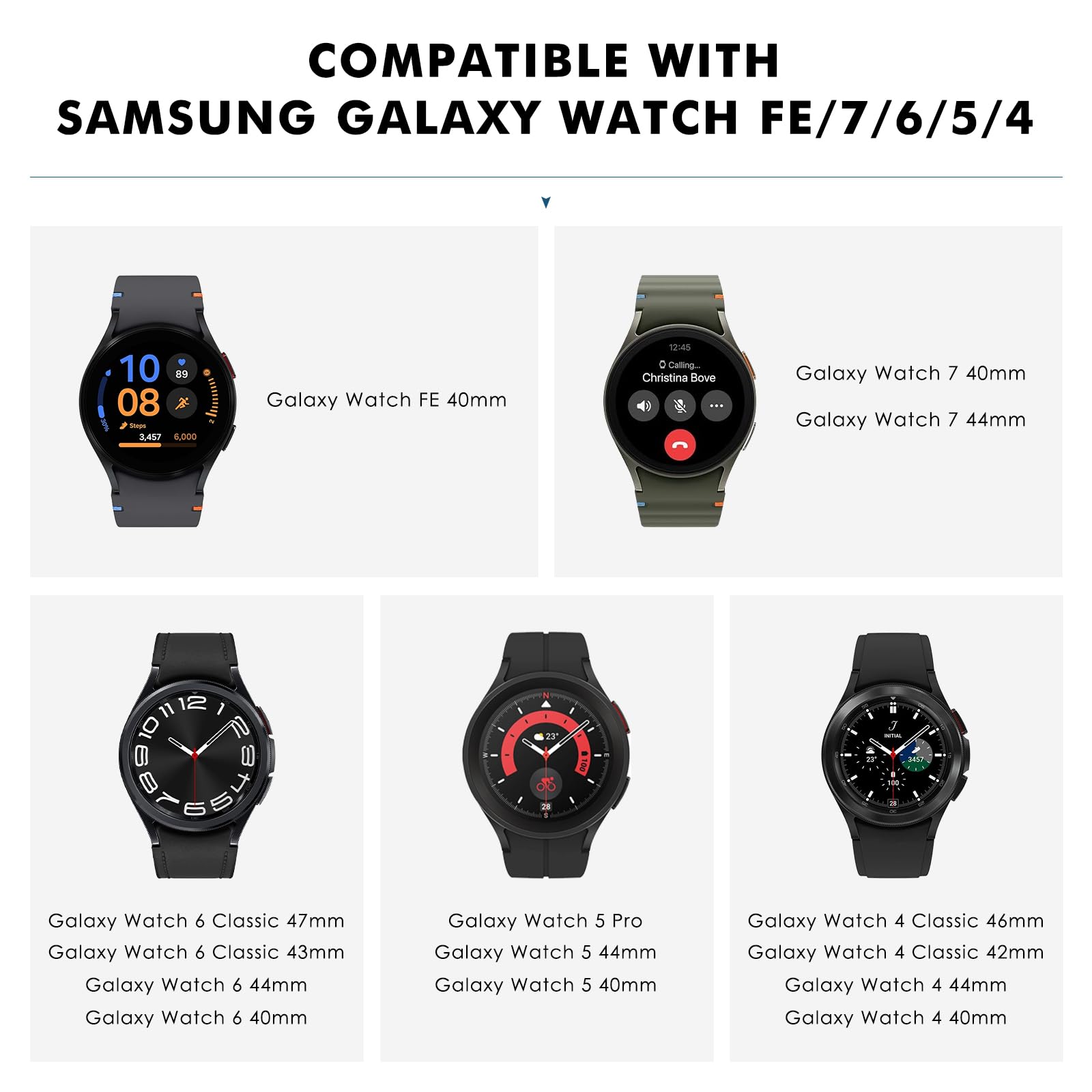 Moko Compatible With Samsung Galaxy Watch 6 5 4 Band 40Mm 44Mm,Galaxy Watch 5 Pro Band 45Mm,Galaxy Watch 6 Classic Band,4 Classi
