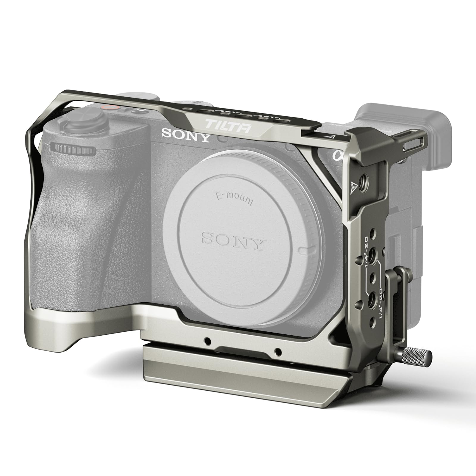Full Camera Cage Compatible with Sony a6700 - Titanium Gray | | Mount Accessories | Custom Designed | ARCA Ready | Compatible | 