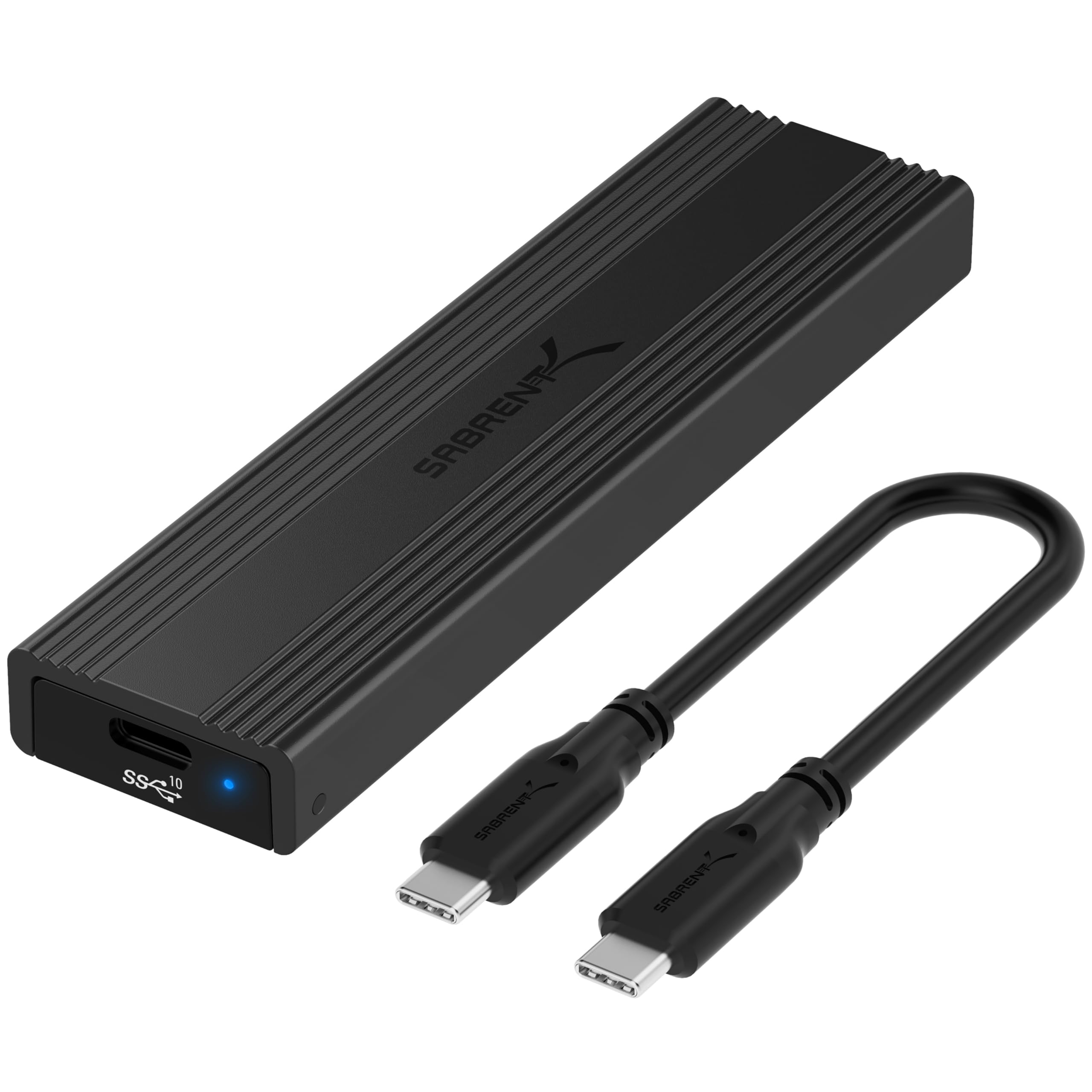 Sabrent Usb 3.2 10Gbps Type C Tool Free Enclosure For M.2 Pcie Nvme And Sata Ssds (Ec Snve)