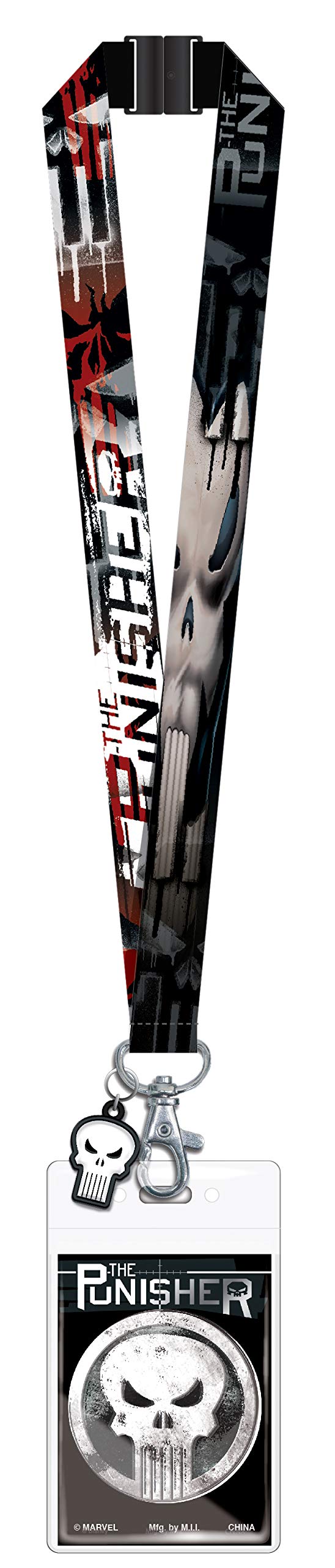 Marvel The Punisher Lanyard, Multicolor,3'