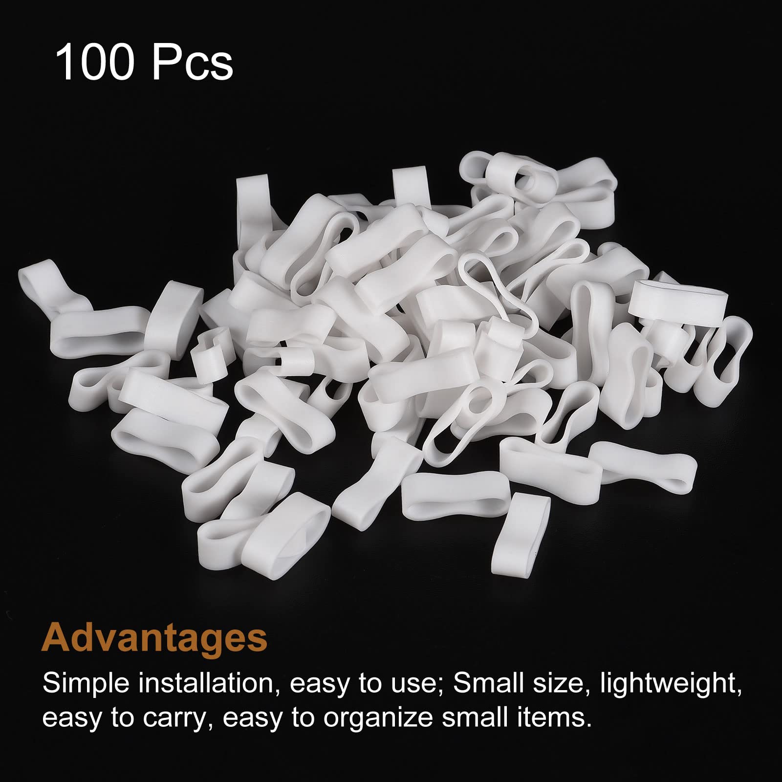 Meccanixity Silicone Rubber Bands Rings 100Pcs Non Slip 12Mm Dia 0.7Mm Thick 5Mm Width For Wire Cord Cable Wrapping, Bundle