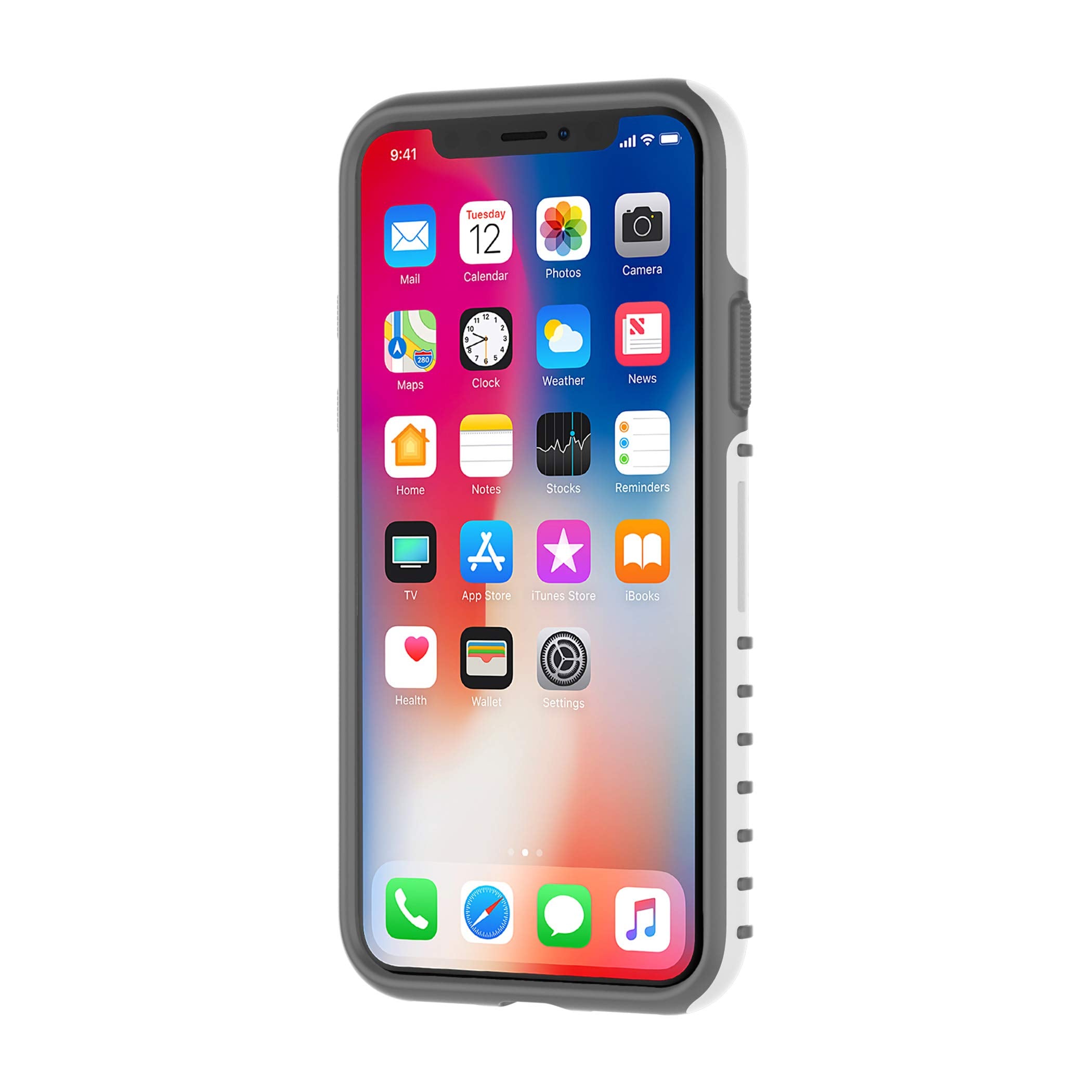 Under Armour Uaiph 011 Wgr V Ua Protect Grip Case For Iphone Xs & Iphone X   White/Graphite